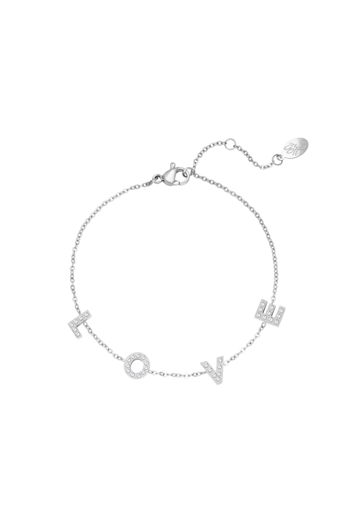 Groothandel RVS Armband Eenvoudige Vorm Liefdesdesign, foto 3 van 3