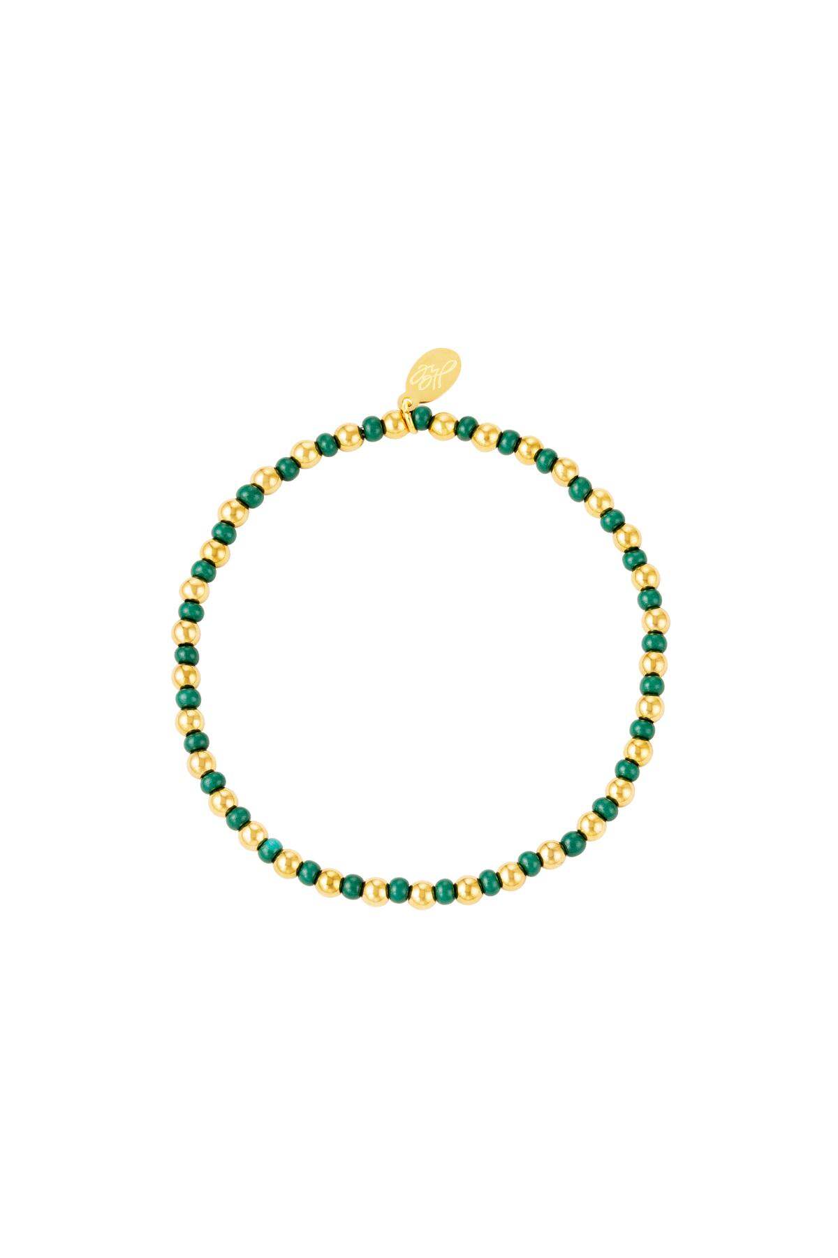 Pulsera bicolor Verde Acero inoxidable h5 