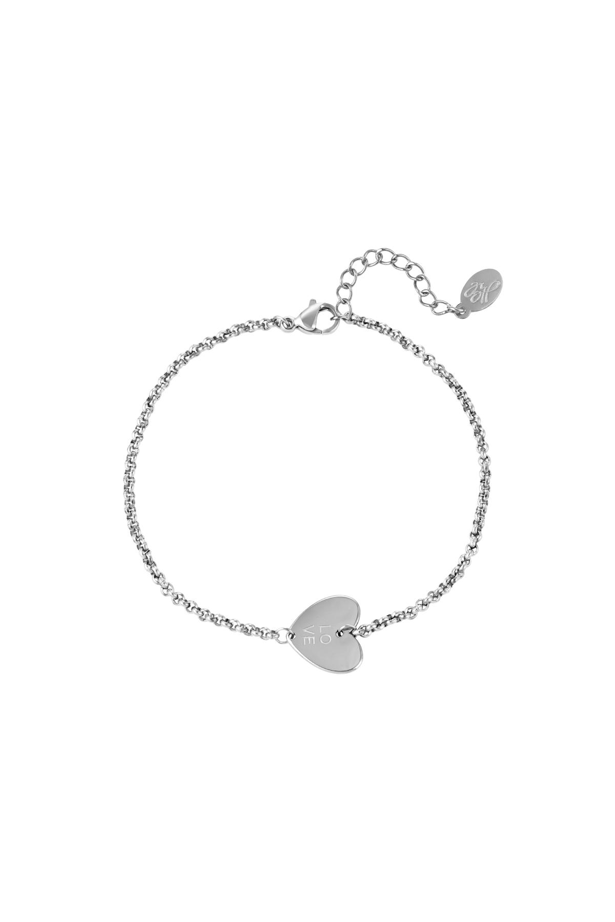 Groothandel Goudkleurig RVS Armband met Hartvormige Bedel Set van 1, foto 3 van 3