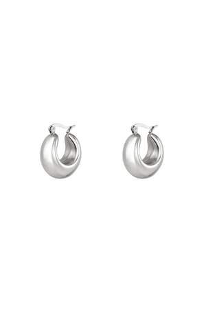Boucles d'oreilles audacieuses petites Argenté Acier inoxydable h5