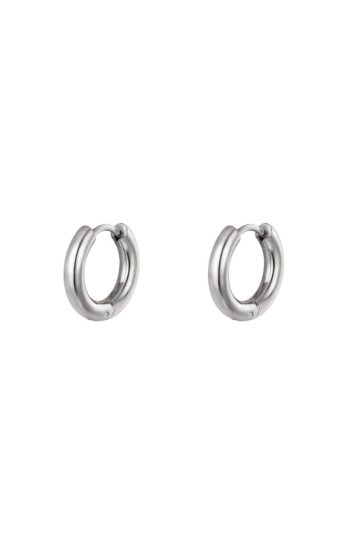 Pendientes aros Plata Acero inoxidable 