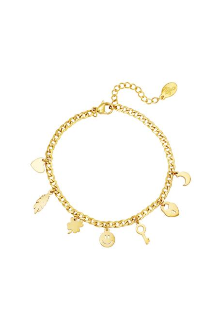 stainless steel charm bracelet