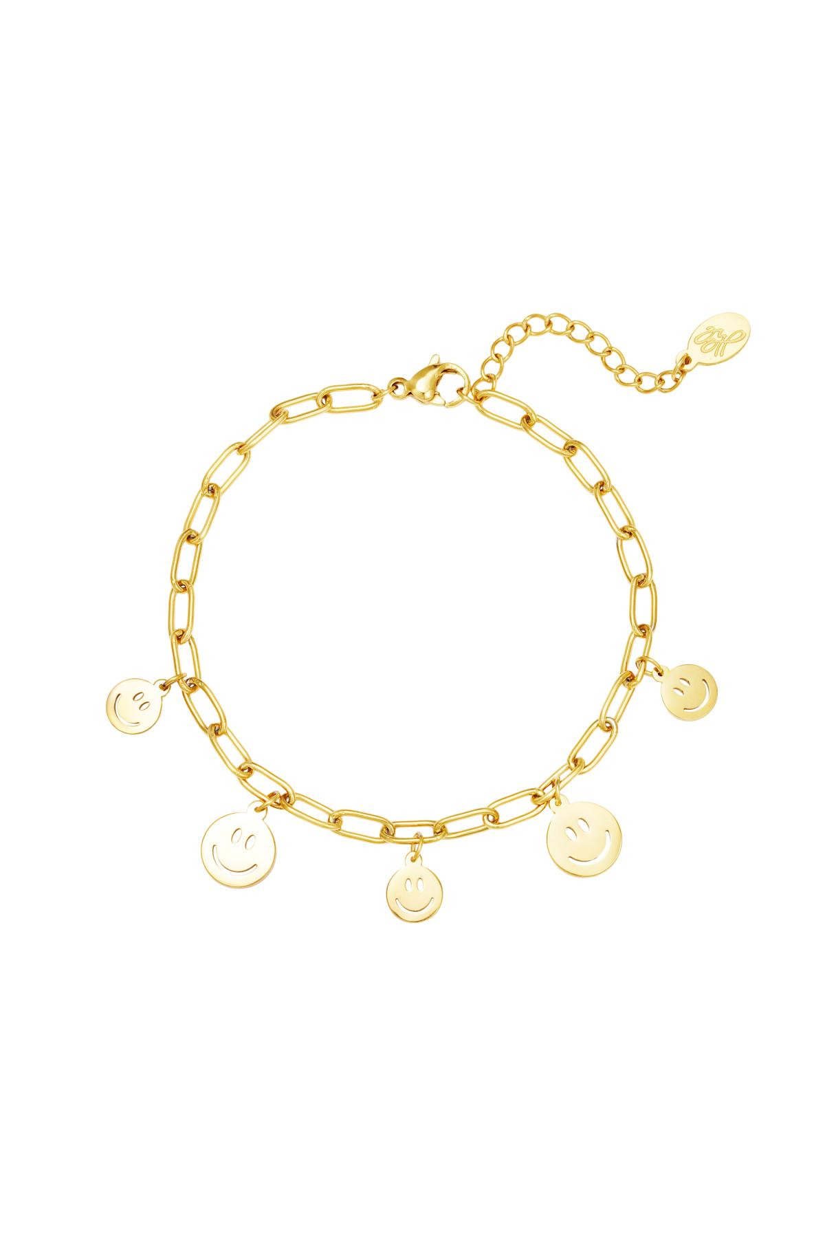 Groothandel Armband RVS met Glimlachend Gezicht Hanger voor Vrouwen Dagelijks Draagbaar Set van 1 Yehwang