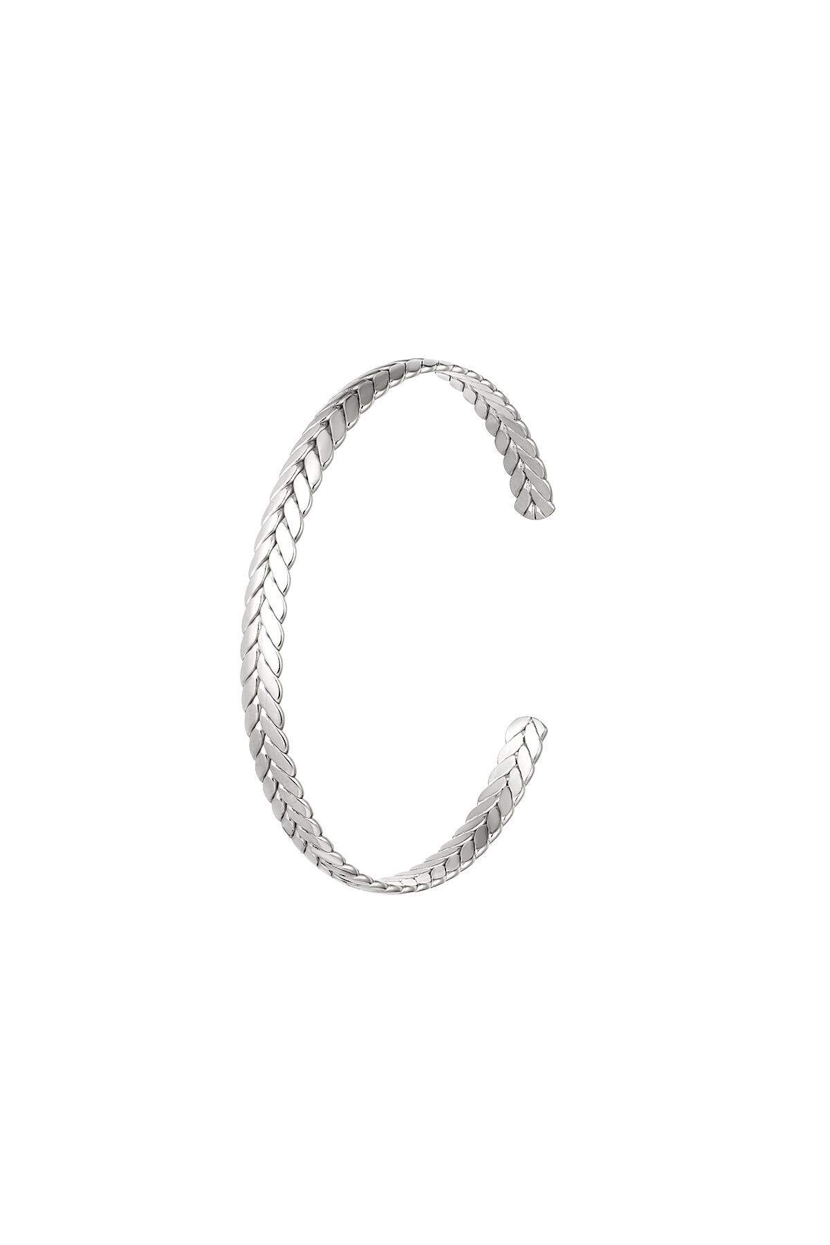 Laurel de pulsera de acero inoxidable Plata 