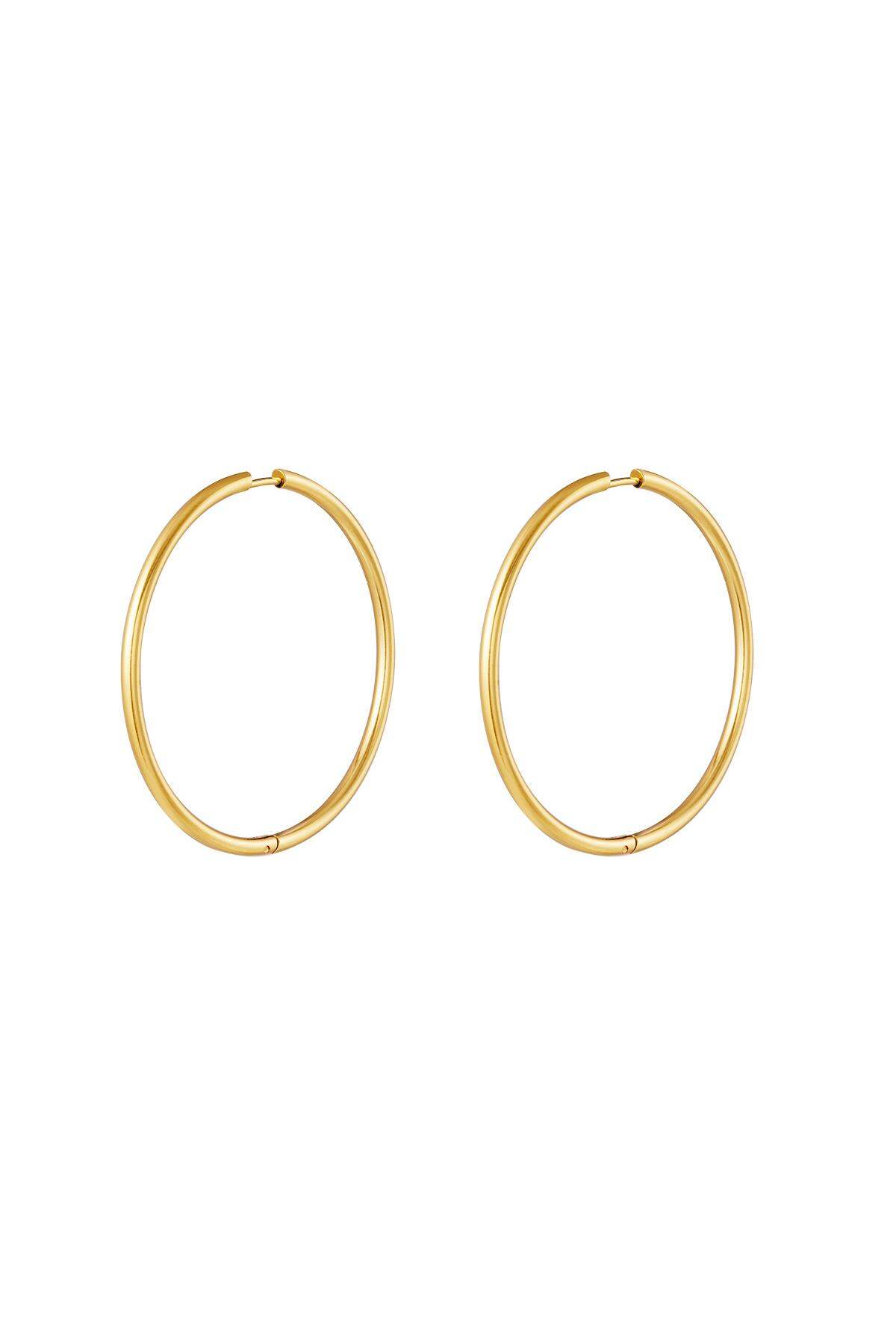 pendientes de acero inoxidable aros medianos  h5 