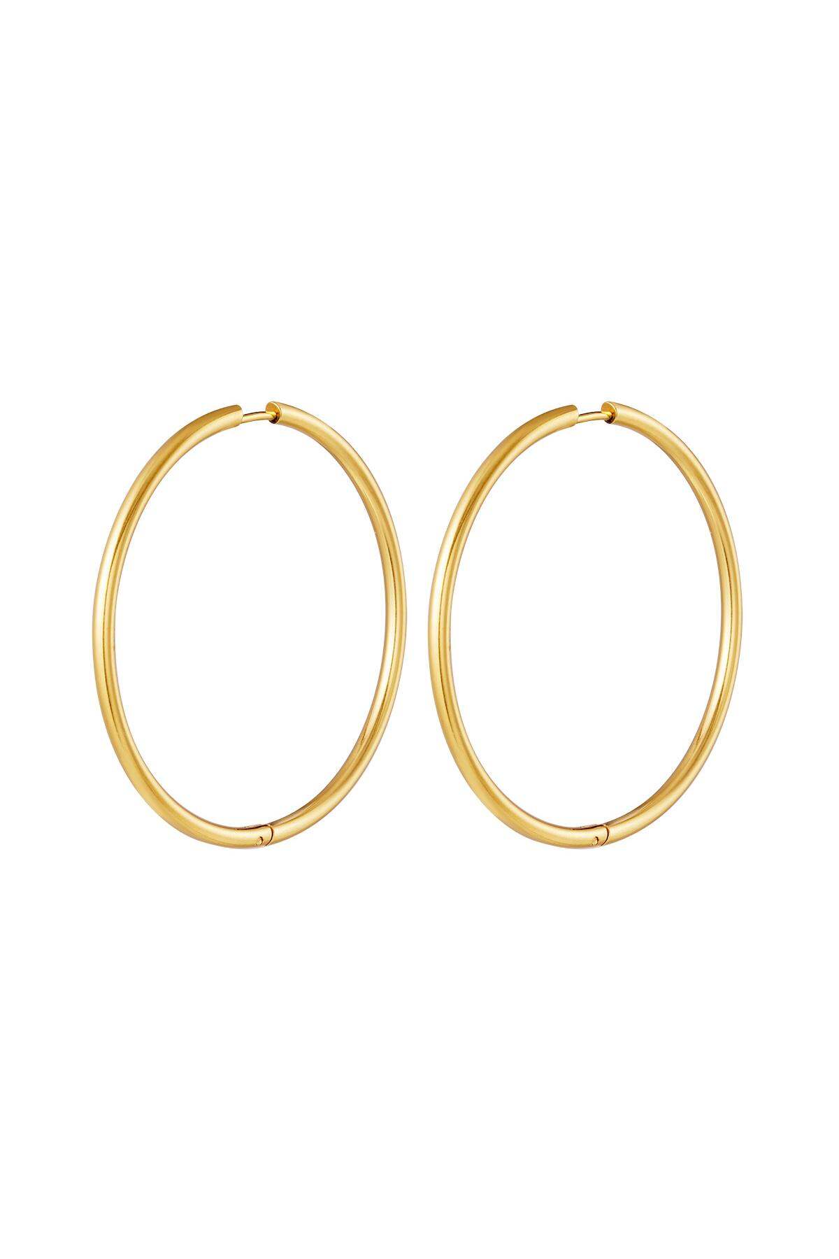 Boucles d'oreilles en acier inoxydable créoles grand 