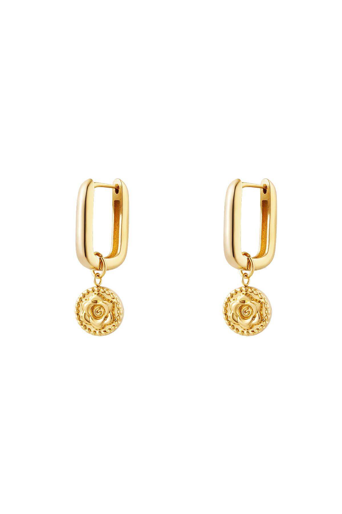 Earrings rose Gold Color Stainless Steel