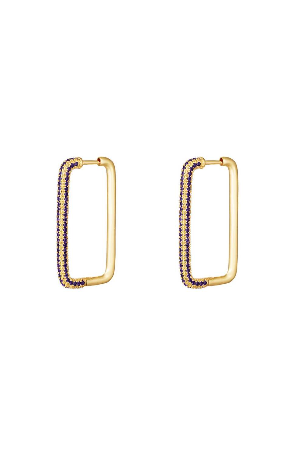 Pendientes con circonitas Morado Cobre