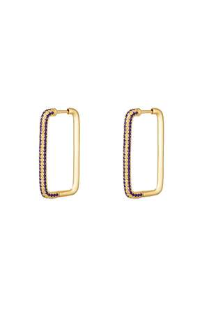 Pendientes con circonitas Morado Cobre h5