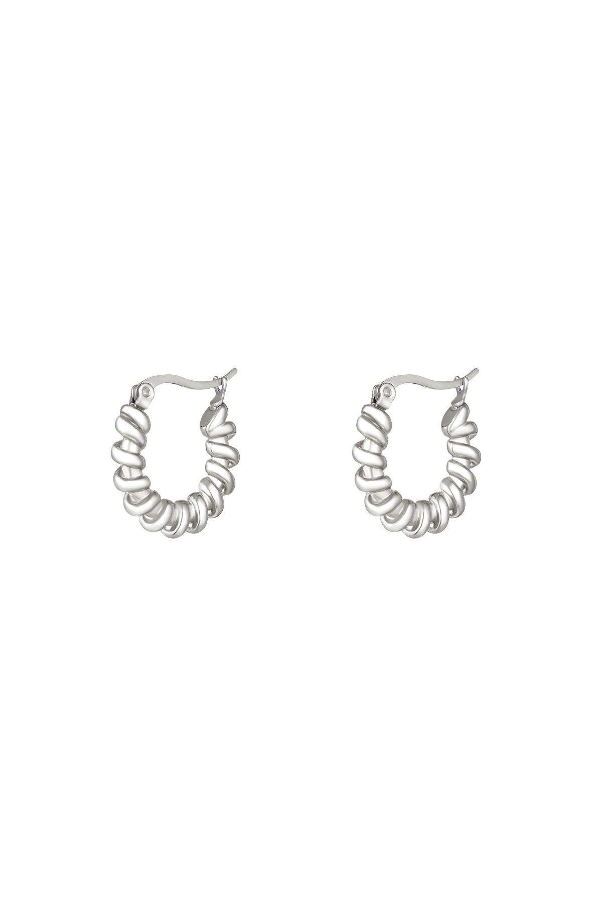 Pendientes de acero inoxidable Plata 