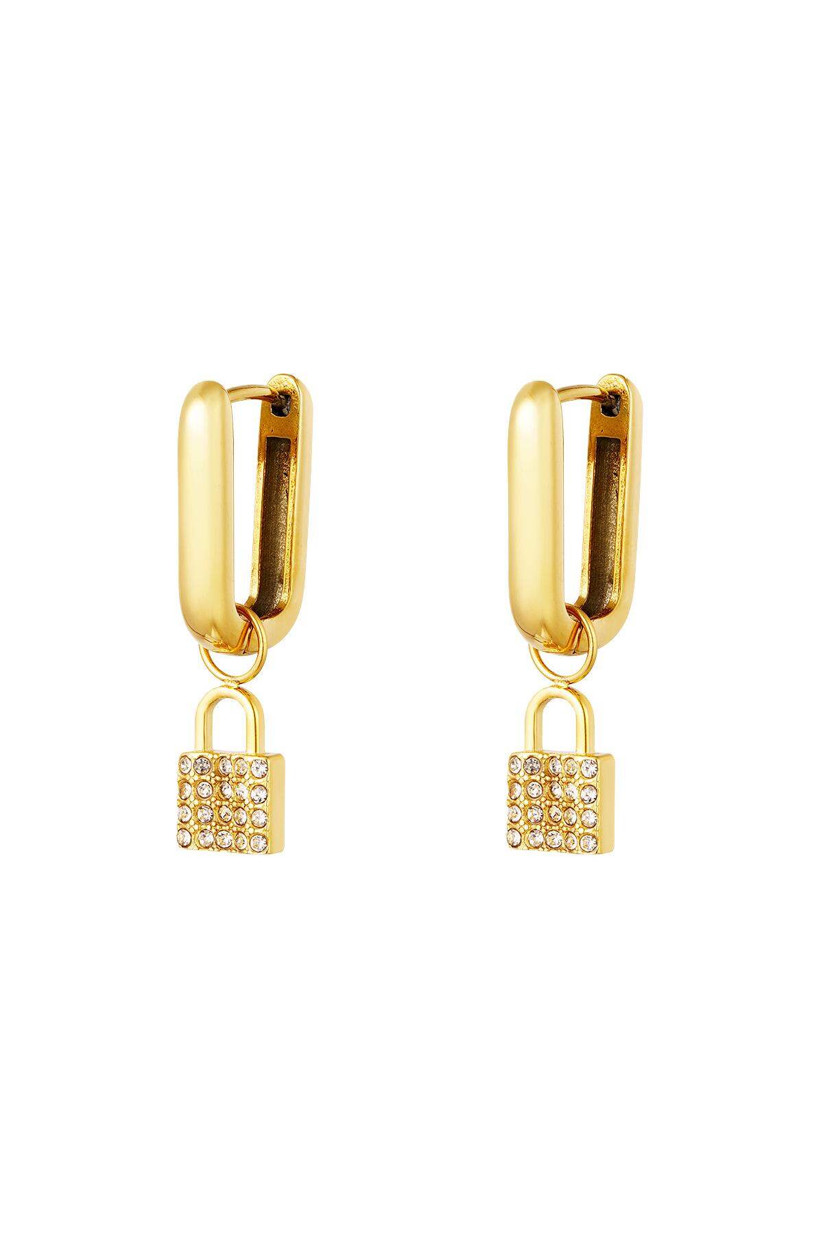 pendientes de acero inoxidable cerradura secreta