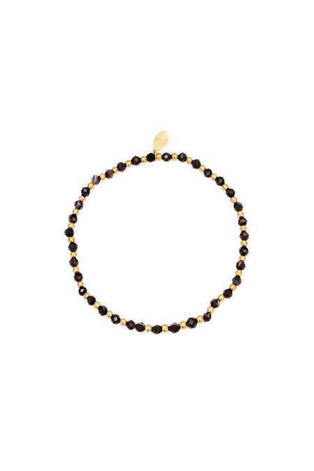 Bracelet colored beads Black agate 2