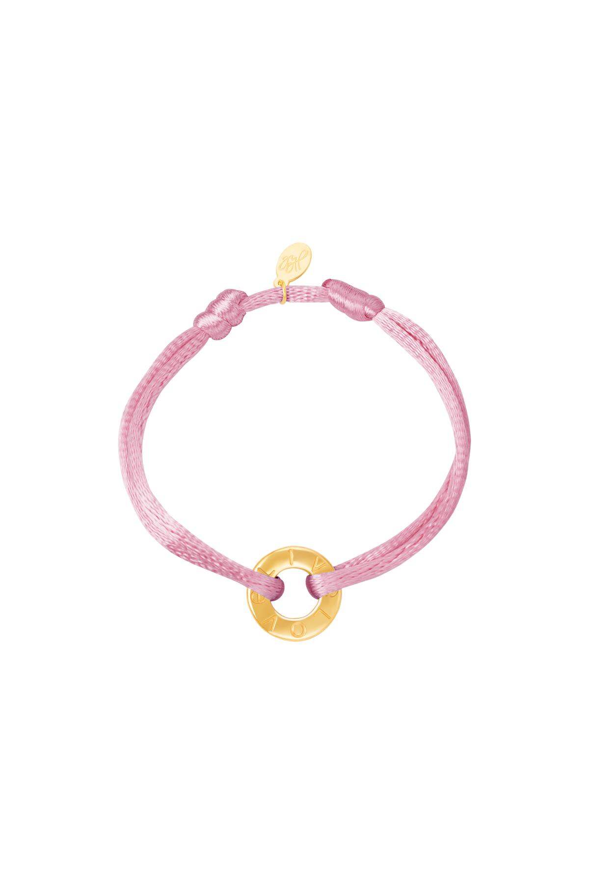 Cordón de color pulsera Rosa Acero inoxidable h5 