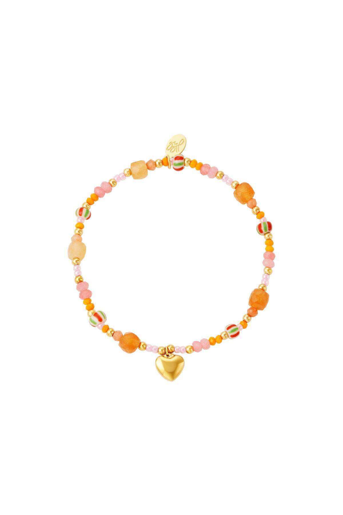 Beaded bracelet Rose Natural stones h5