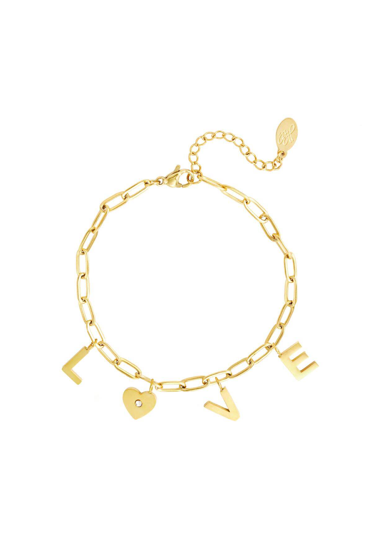 Bracciale Cuore d'Amore Gold Stainless Steel h5 
