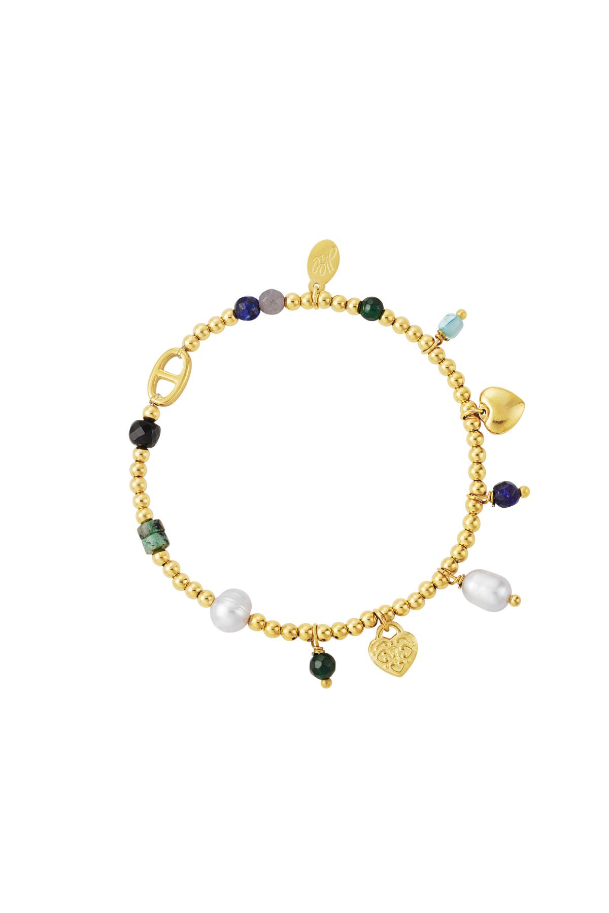 Roestvrij stalen armband kralen the good life Goud kleur Stainless Steel h5 