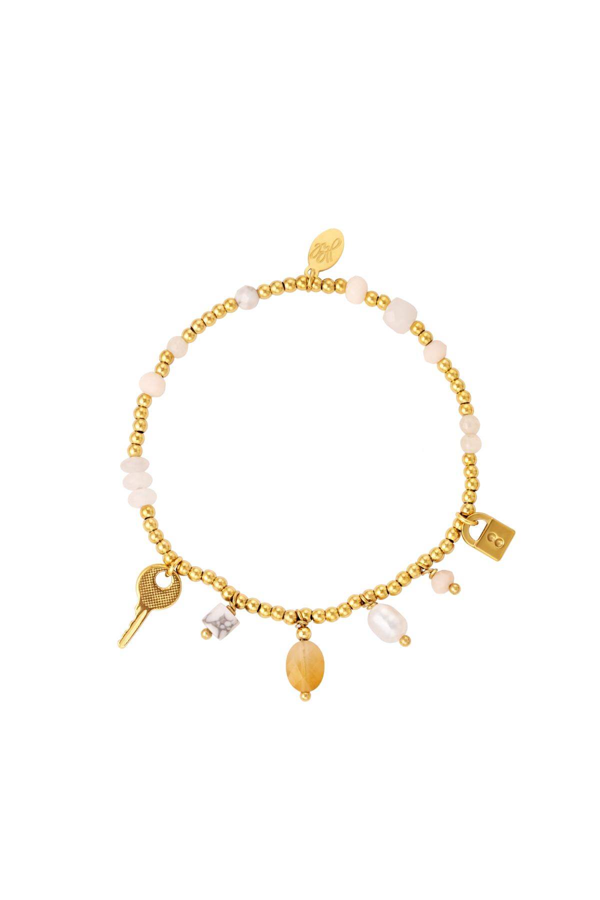 Branelli del braccialetto dell'acciaio inossidabile Gold Stainless Steel h5 