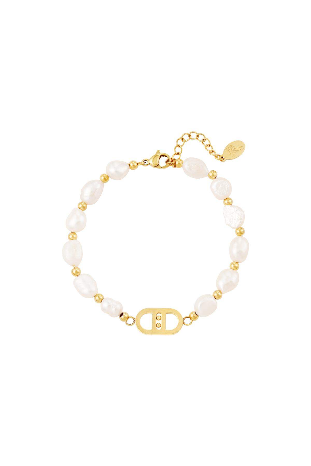 Braccialetto di perle Good Life Gold Stainless Steel h5 
