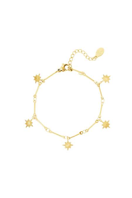 Bracelet North Star Gold Color Stainless Steel