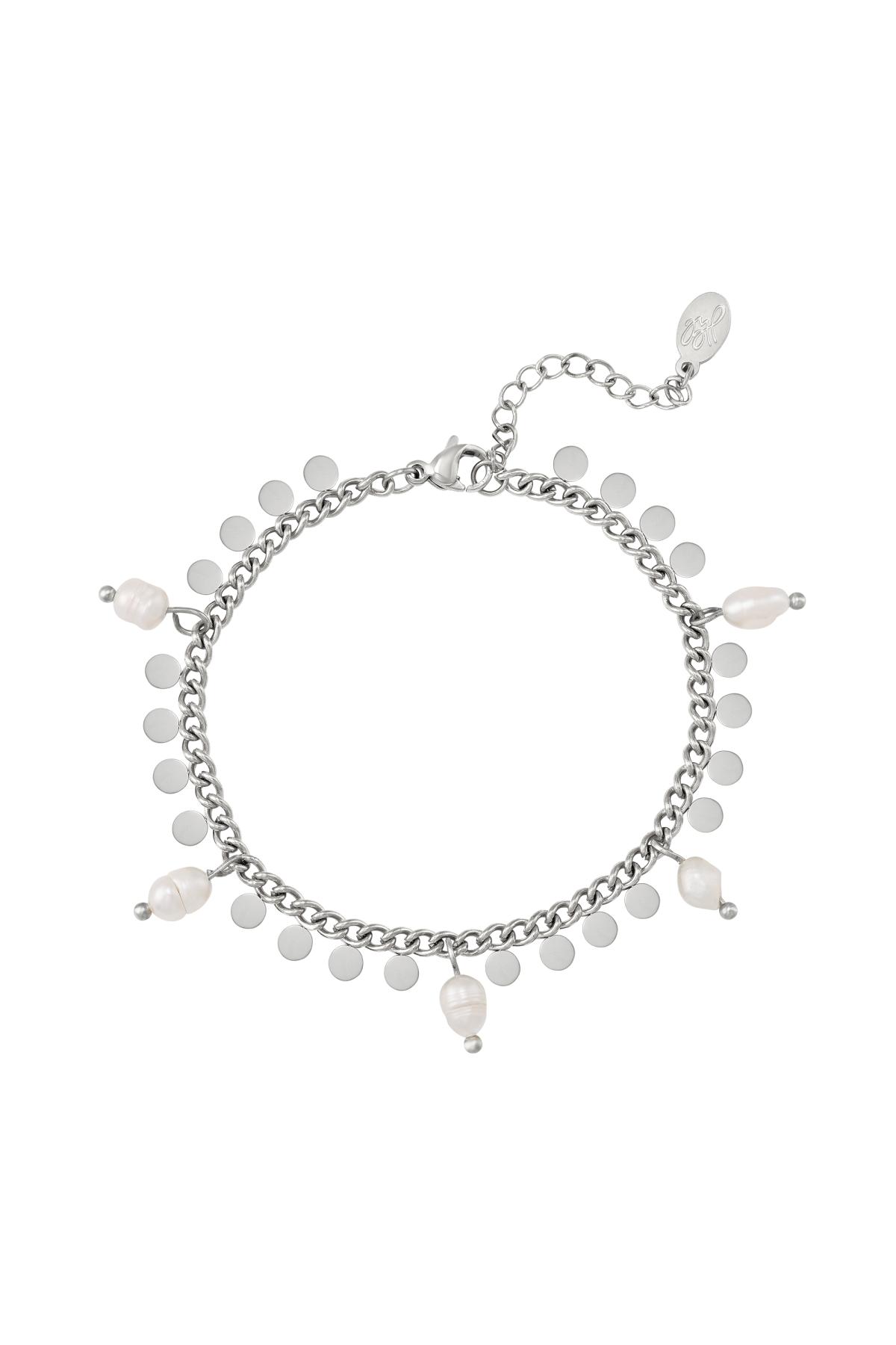Groothandel Goudkleurig RVS Armband met Parelmoeren en Cirkels Set van 1, foto 3 van 3