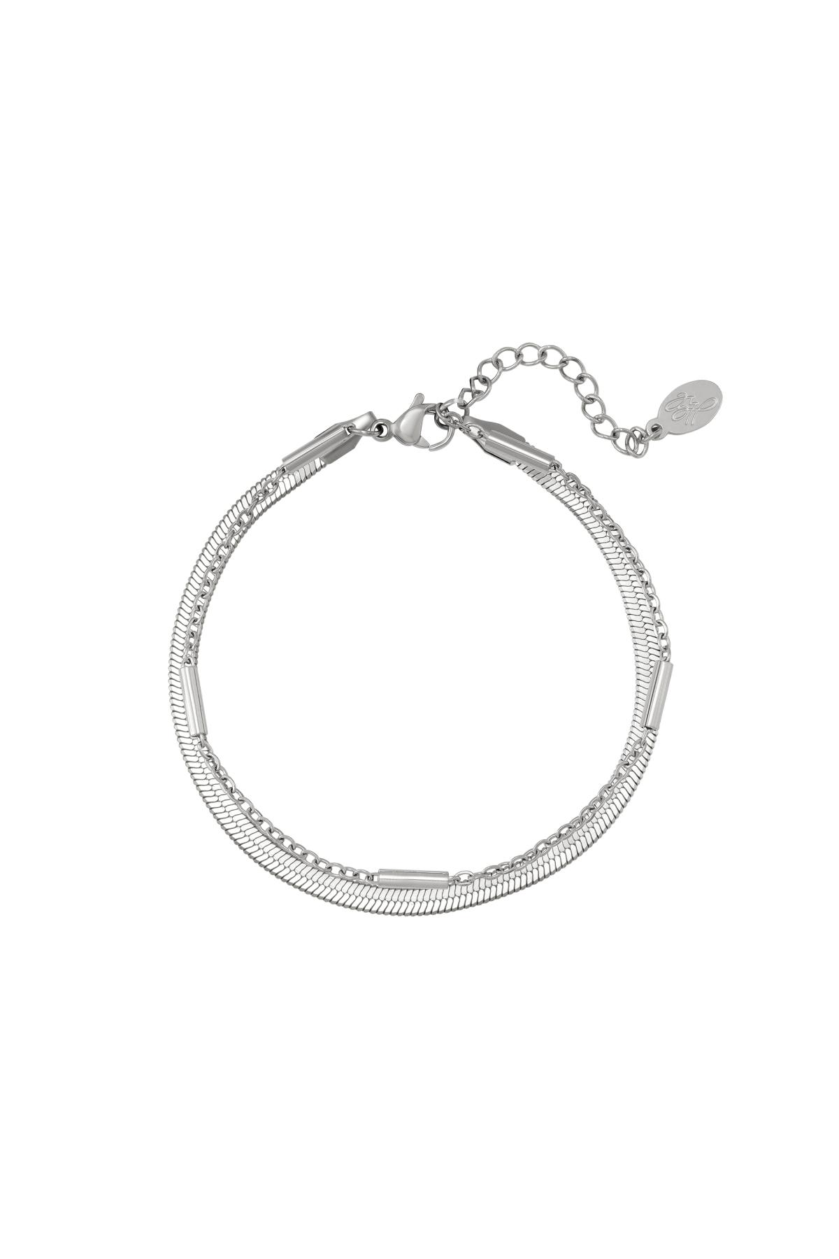 Groothandel RVS Armband Dubbele Ketting Design voor Unisex - Set van 1