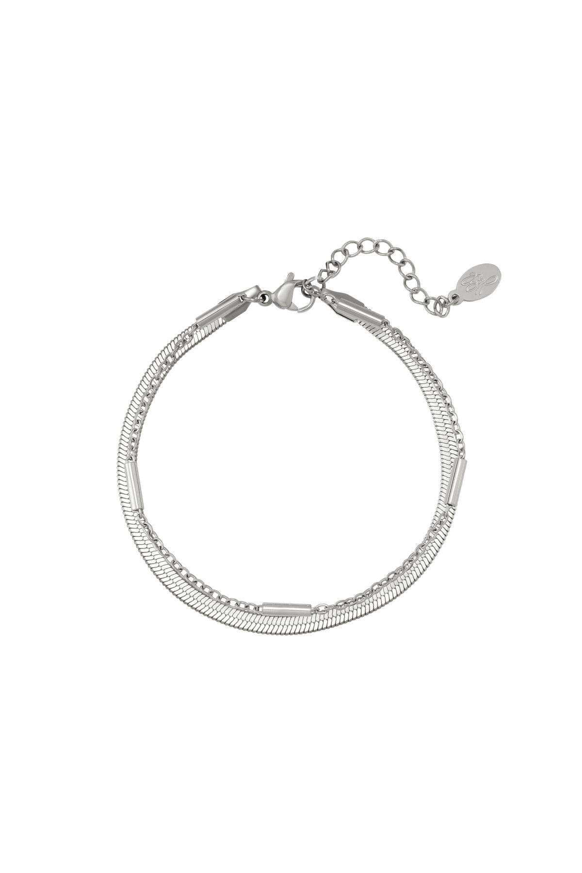 stainless steel bracelet double chained  2