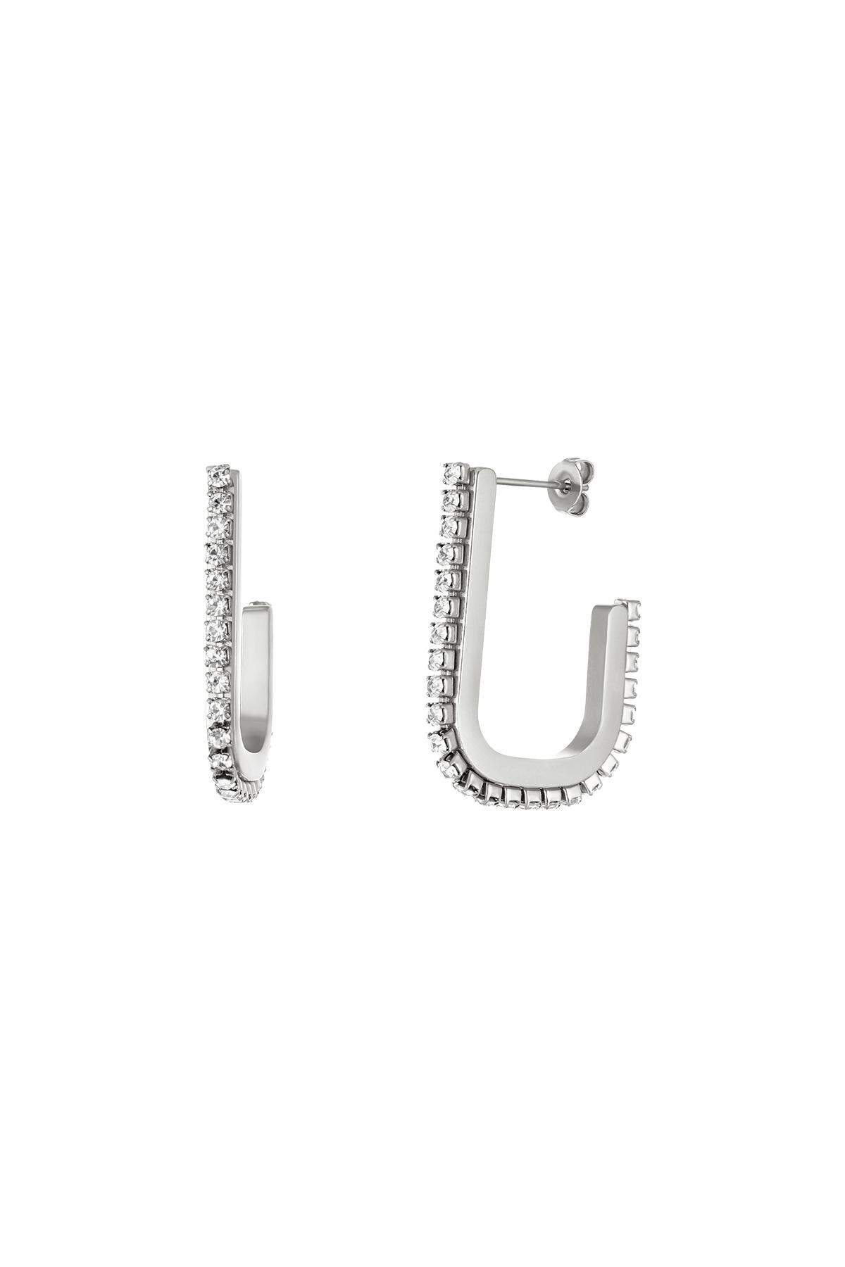Ohrringe mit Zirkonsteinen Silber Edelstahl