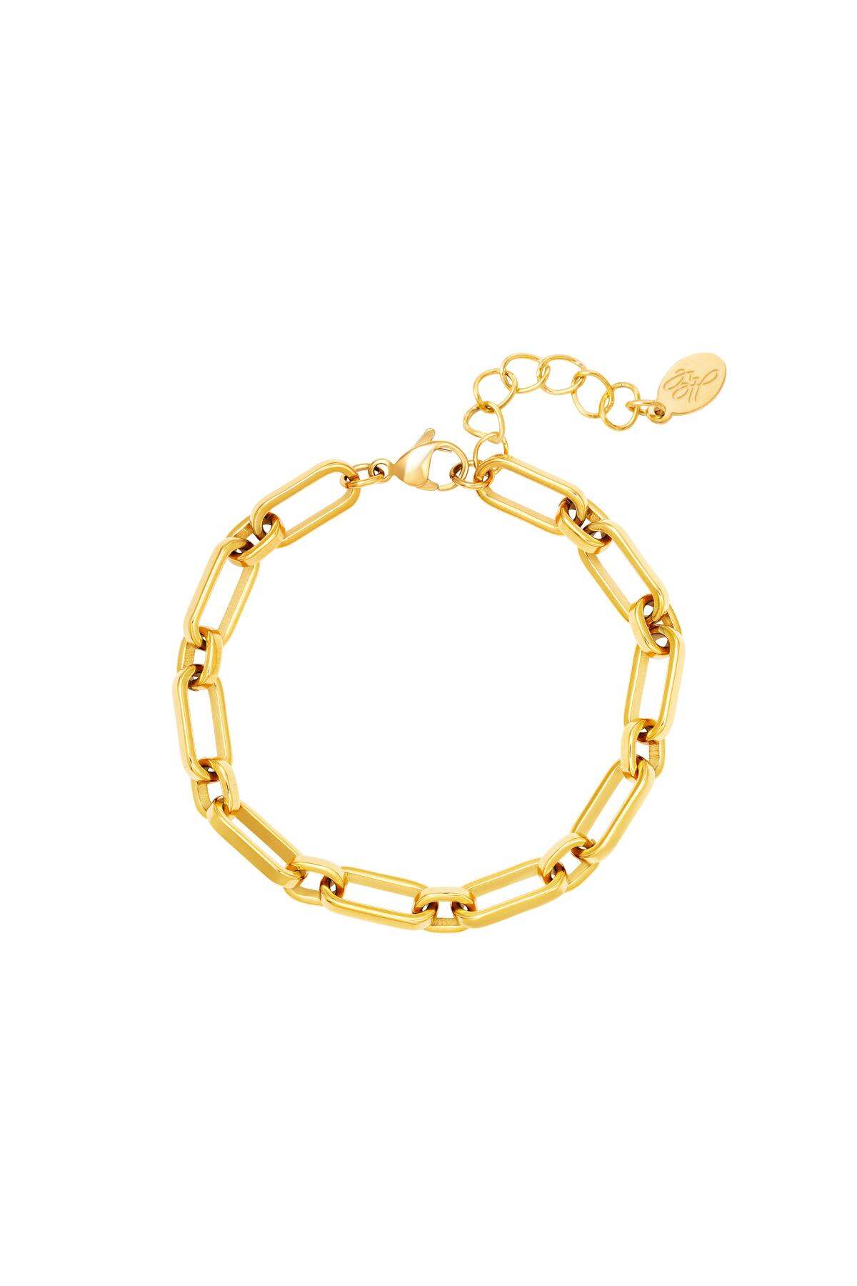 braccialetto a maglie Gold Stainless Steel h5 