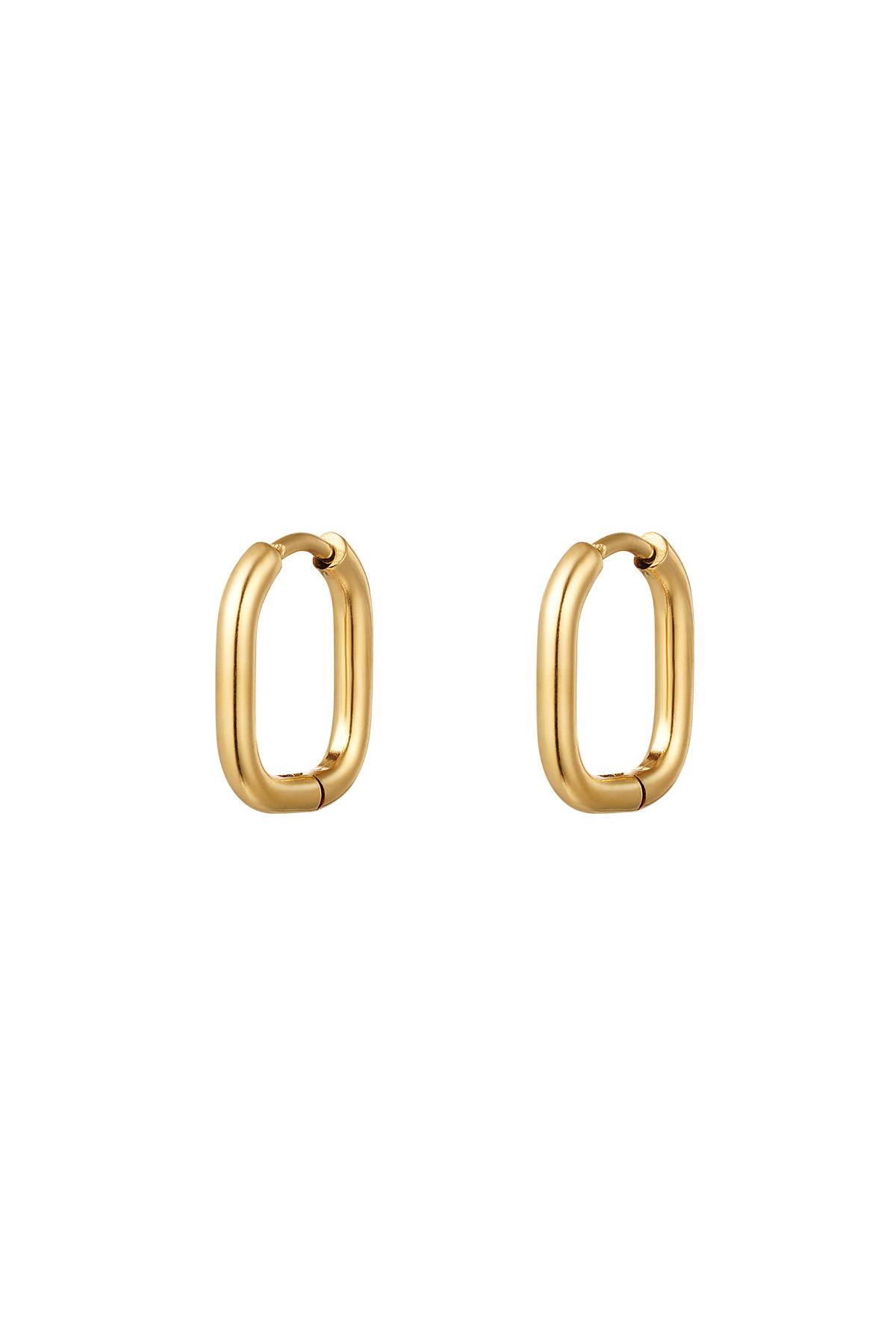 Orecchini classici - piccoli Gold Stainless Steel 2