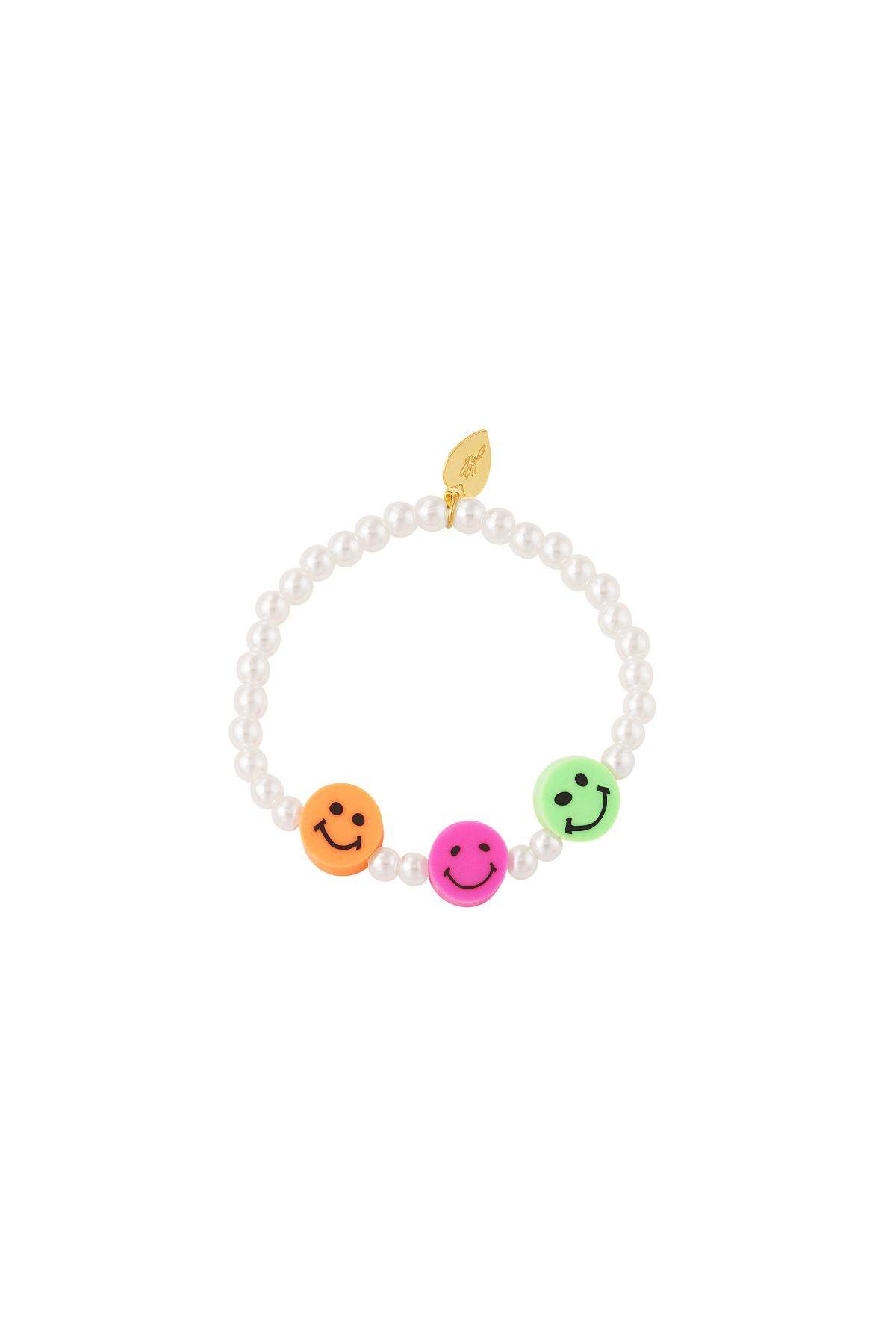 Smiley-Perlenarmband aus der Mutter-Tochter-Kollektion - Kinder Multi Perlmutt h5