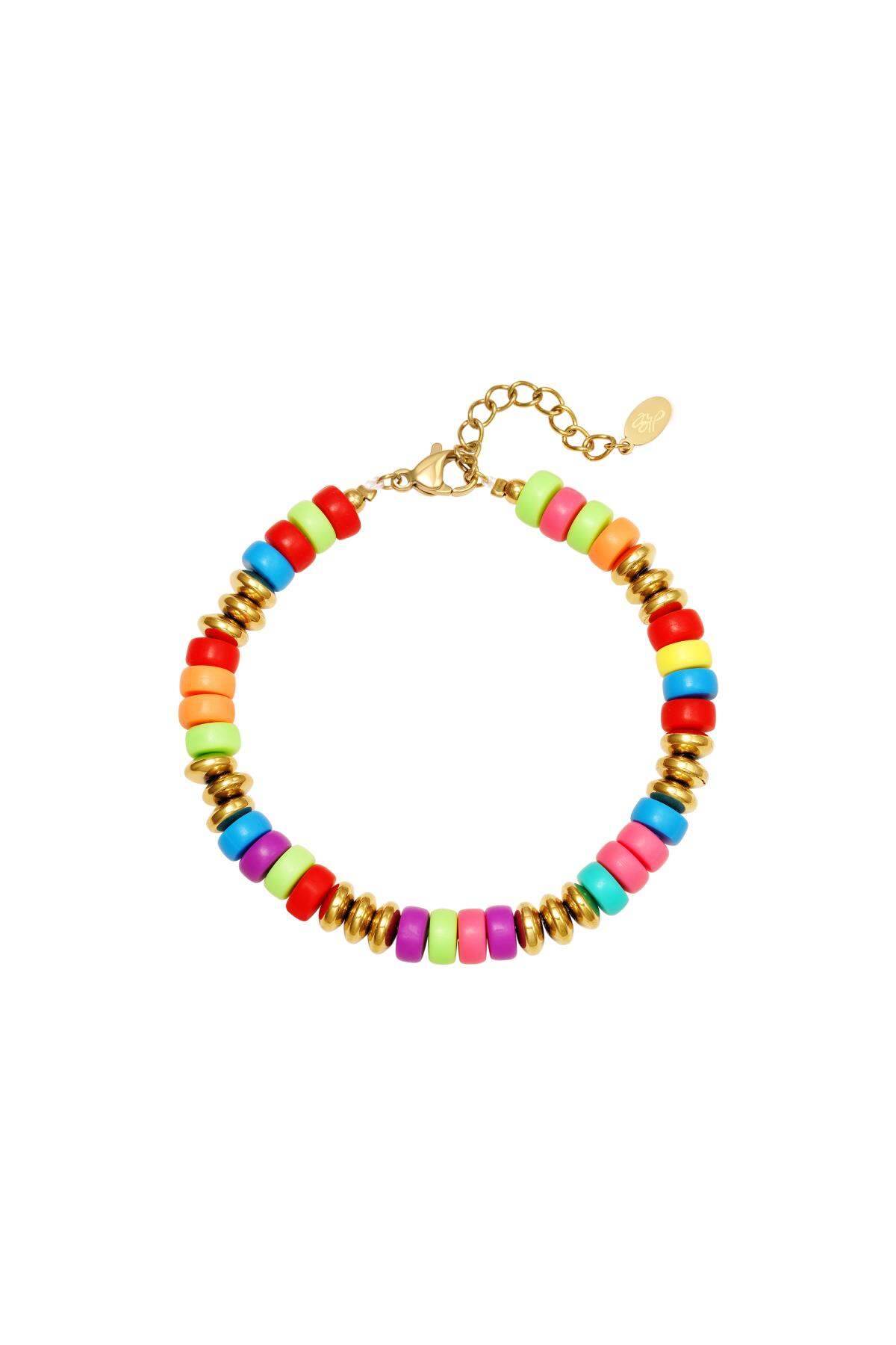 Kleurrijke kralen armband Multi Stainless Steel 