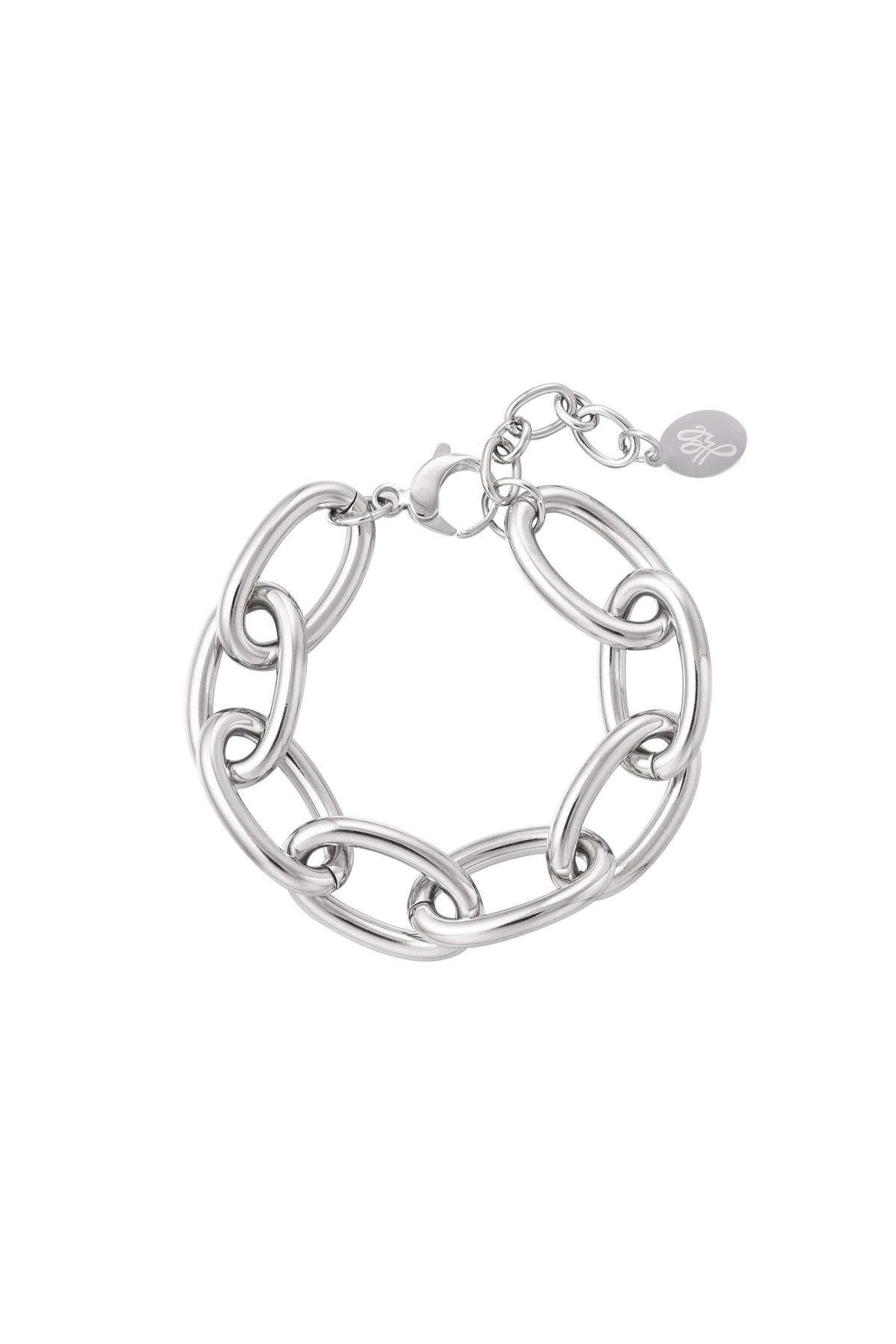 Klobiges Kettenarmband mit großen Gliedern Silber Edelstahl