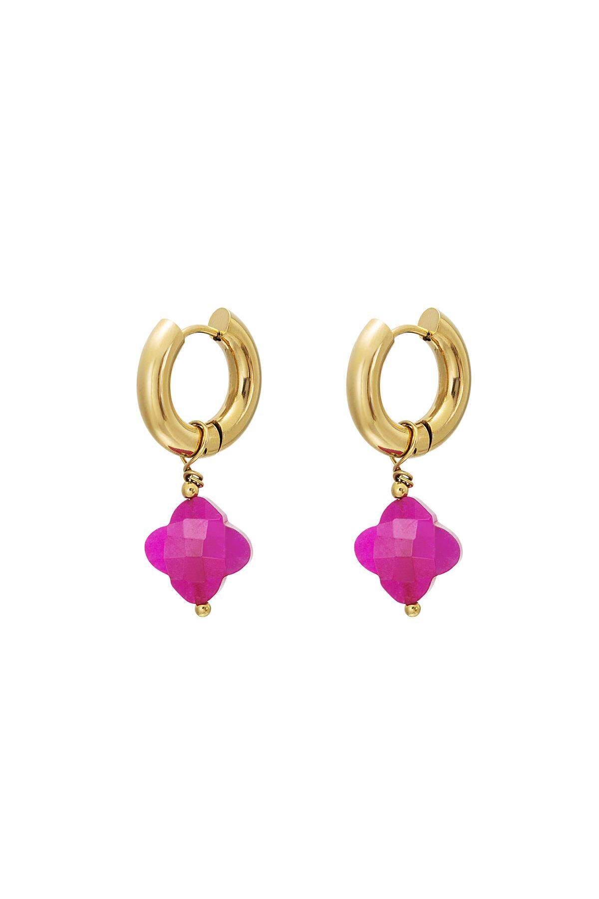Orecchini trifoglio - collezione #summergirls Rose Stainless Steel h5 