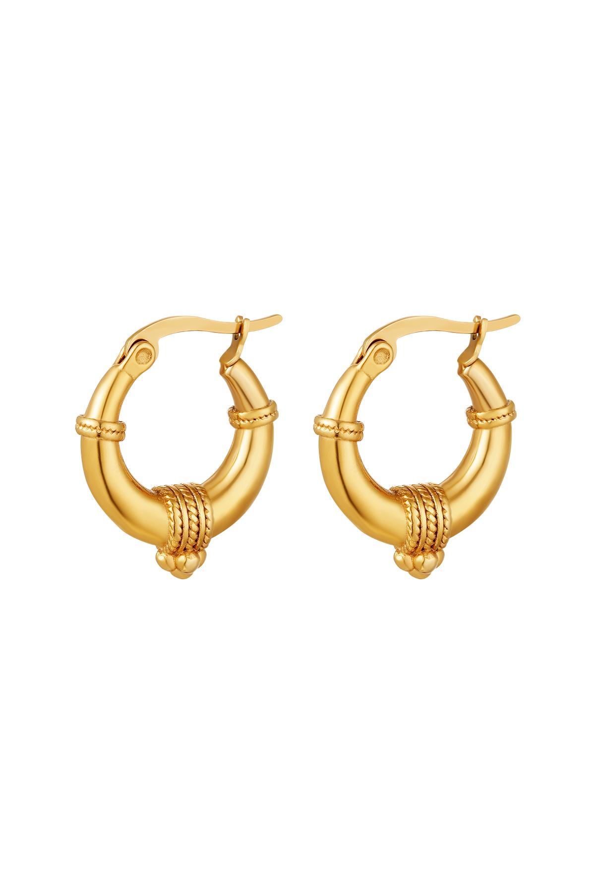 Groothandel RVS Oorringen met Touw Detail - Klein | Set van 1