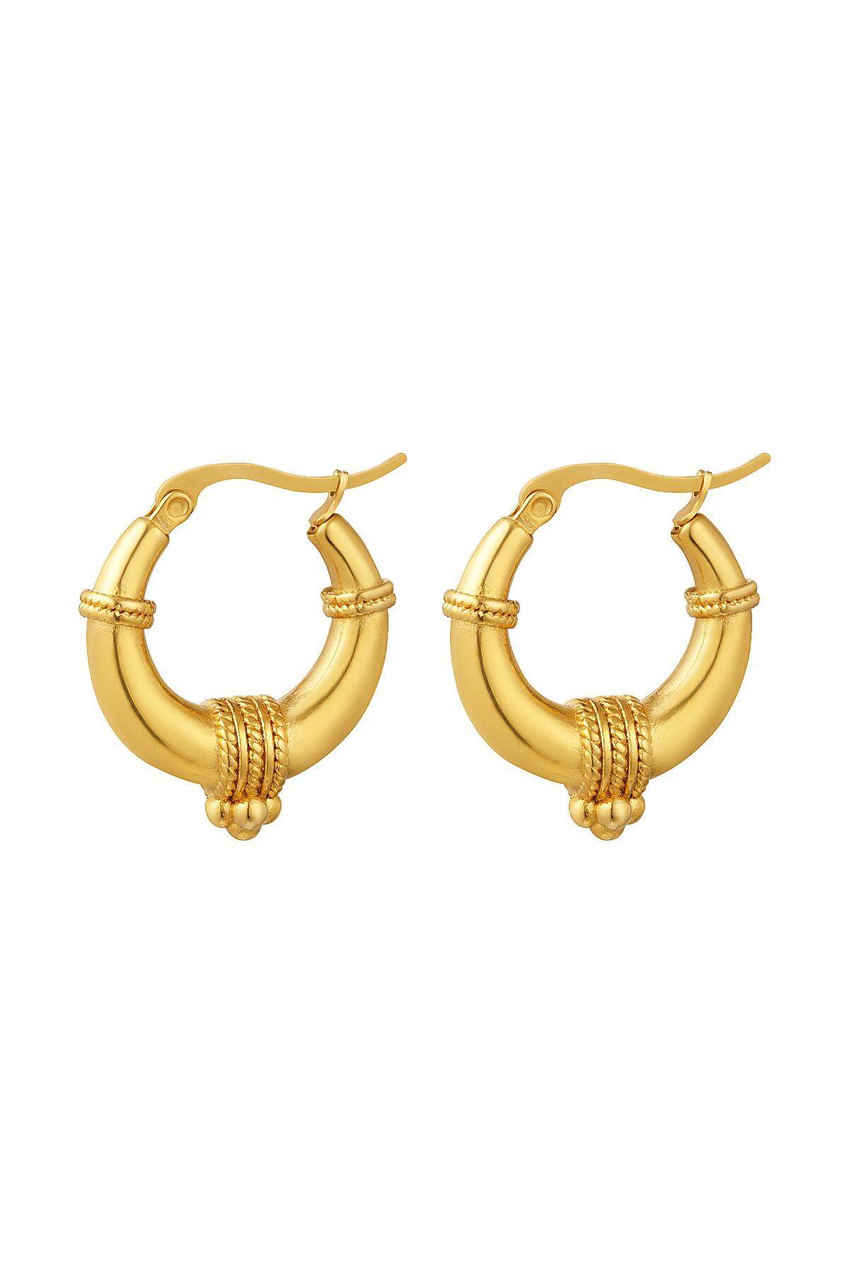 pendientes de acero inoxidable con detalle de cuerda - grandes  