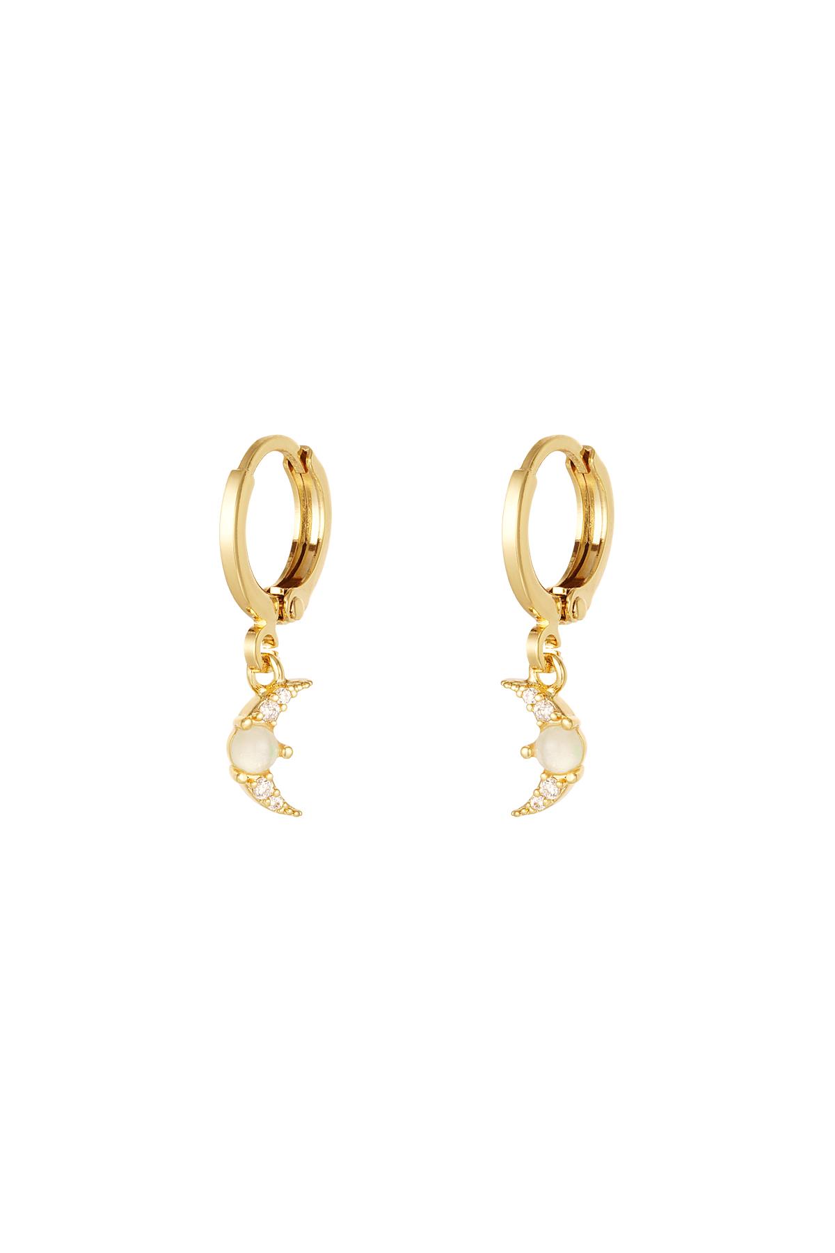 Oorbellen maantje - Sparkle collectie Goud kleur Koper 