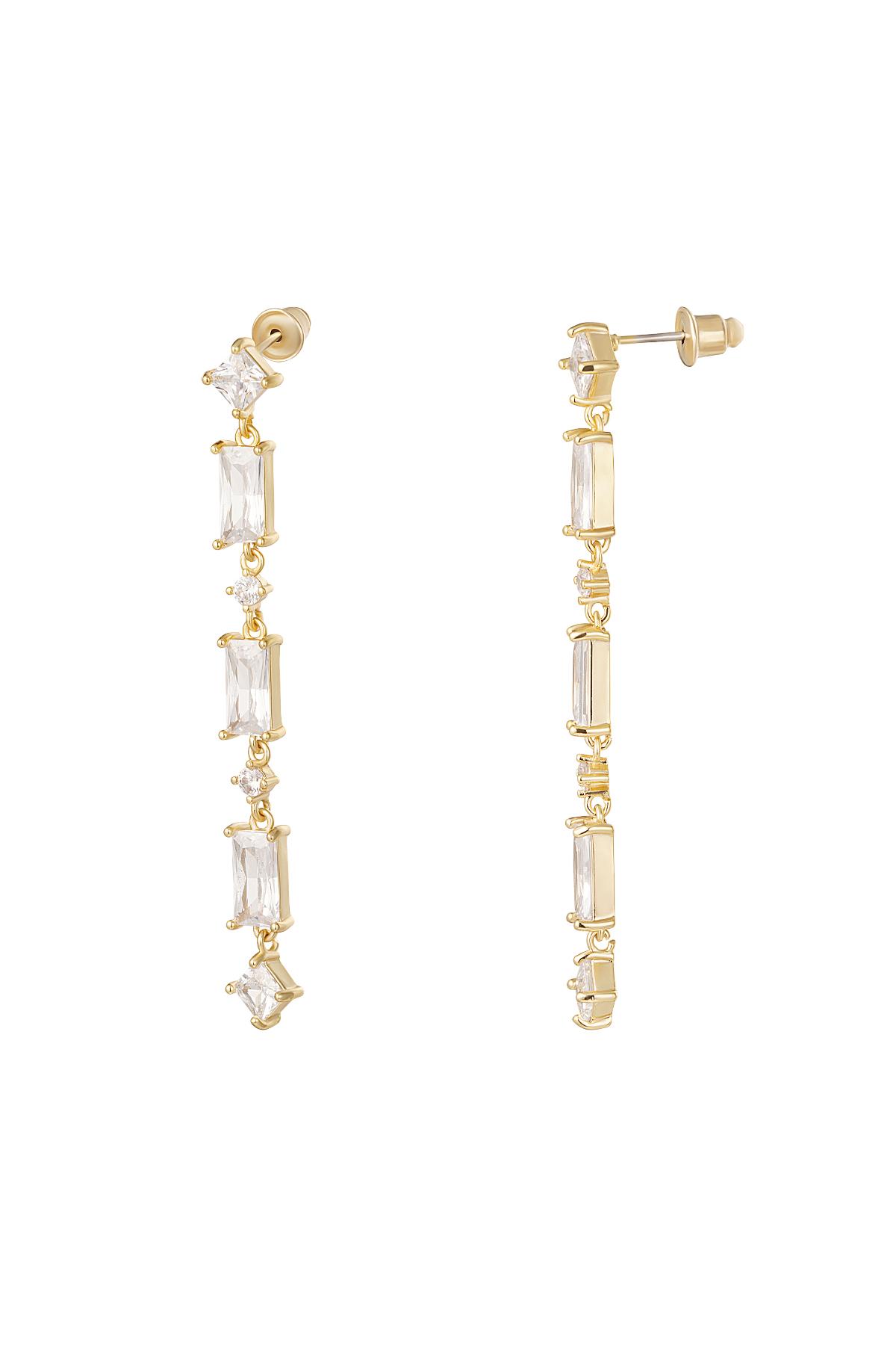 Earrings colored stones - Sparkle collection Gold color Copper 