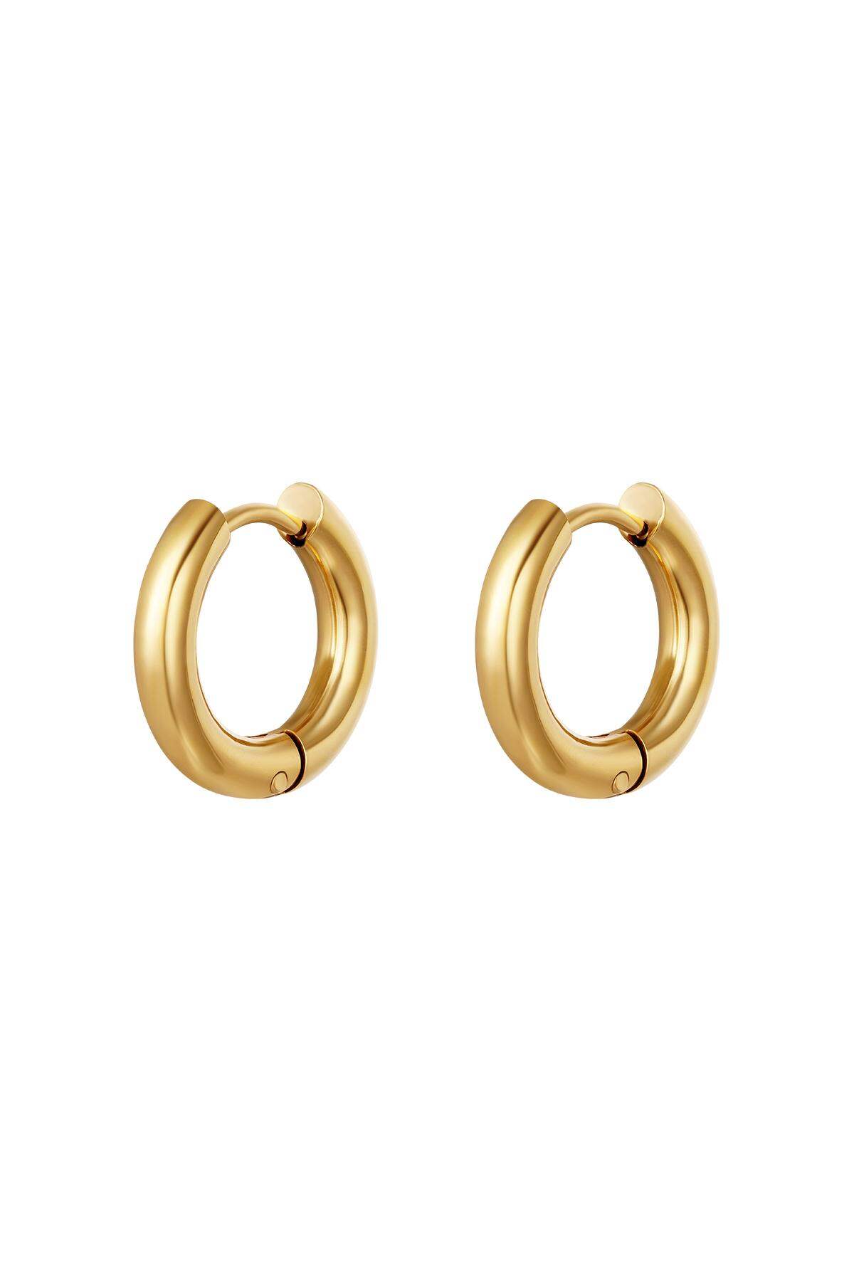 Orecchini creoli basic - piccoli Gold Stainless Steel h5 