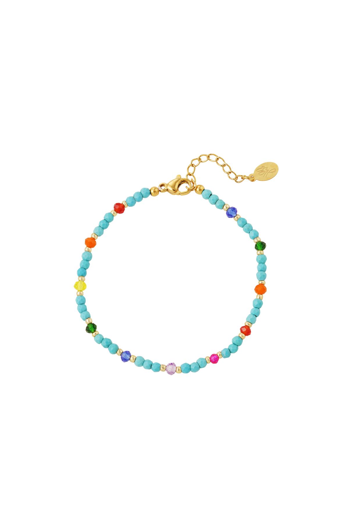 Blue Lagoon armband - Rainbow collectie Turquoise Stainless Steel h5 