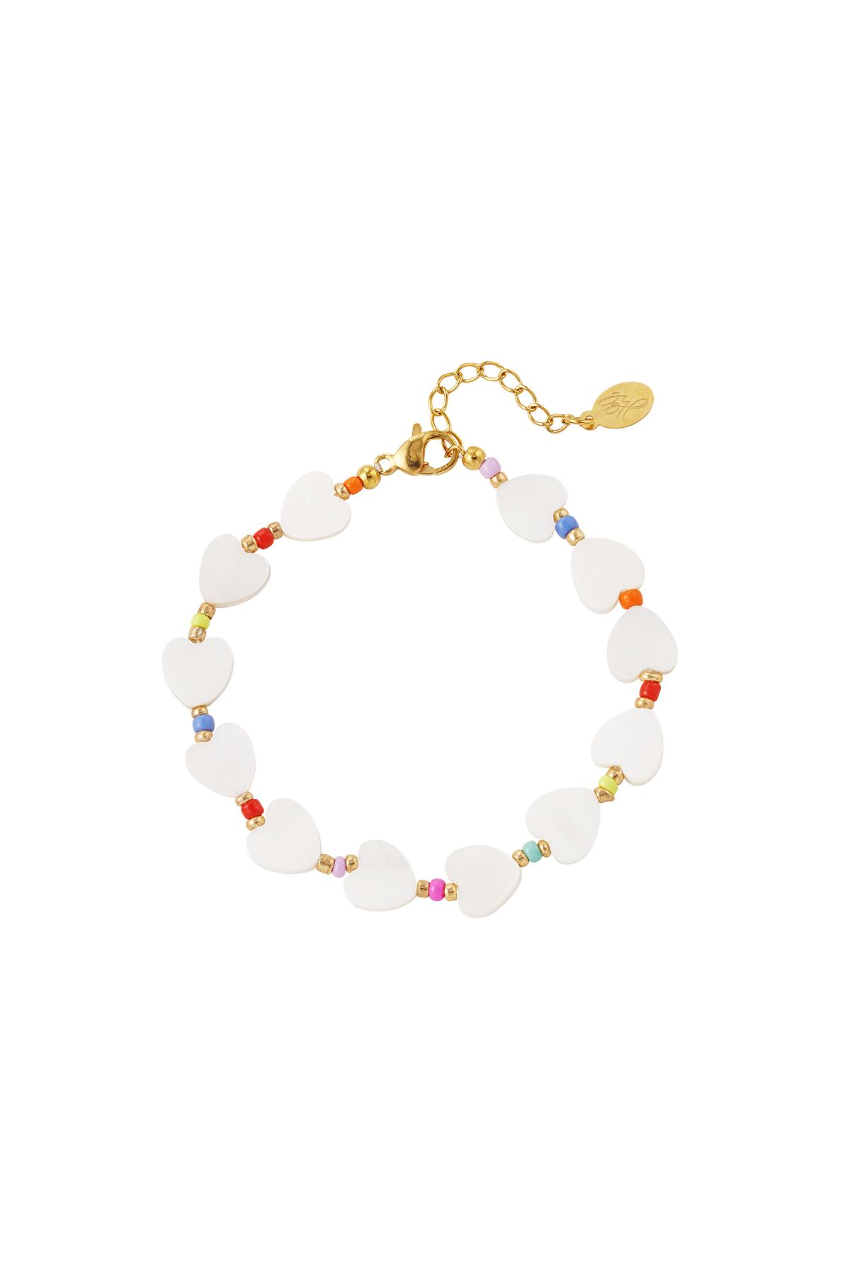 Pulsera arcoíris con corazones - Colección Rainbow Multicolor Acero inoxidable 