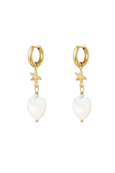 Sea star earrings - Beach collection Gold Color Stainless Steel