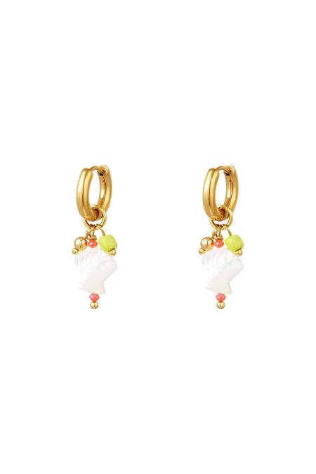 Little sea shell earrings - Beach collection Gold Color Stainless Steel