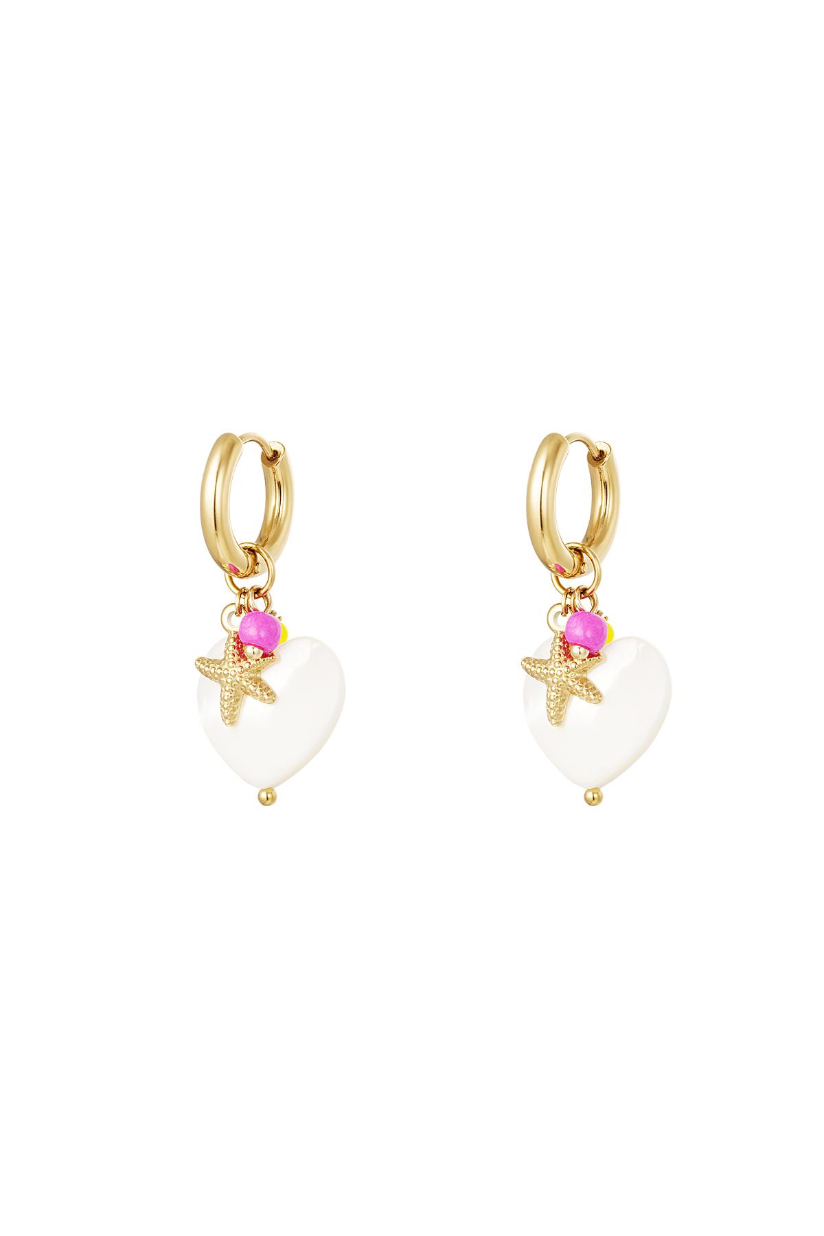 Pendientes estrella de mar - Colección playa Color dorado Acero inoxidable 