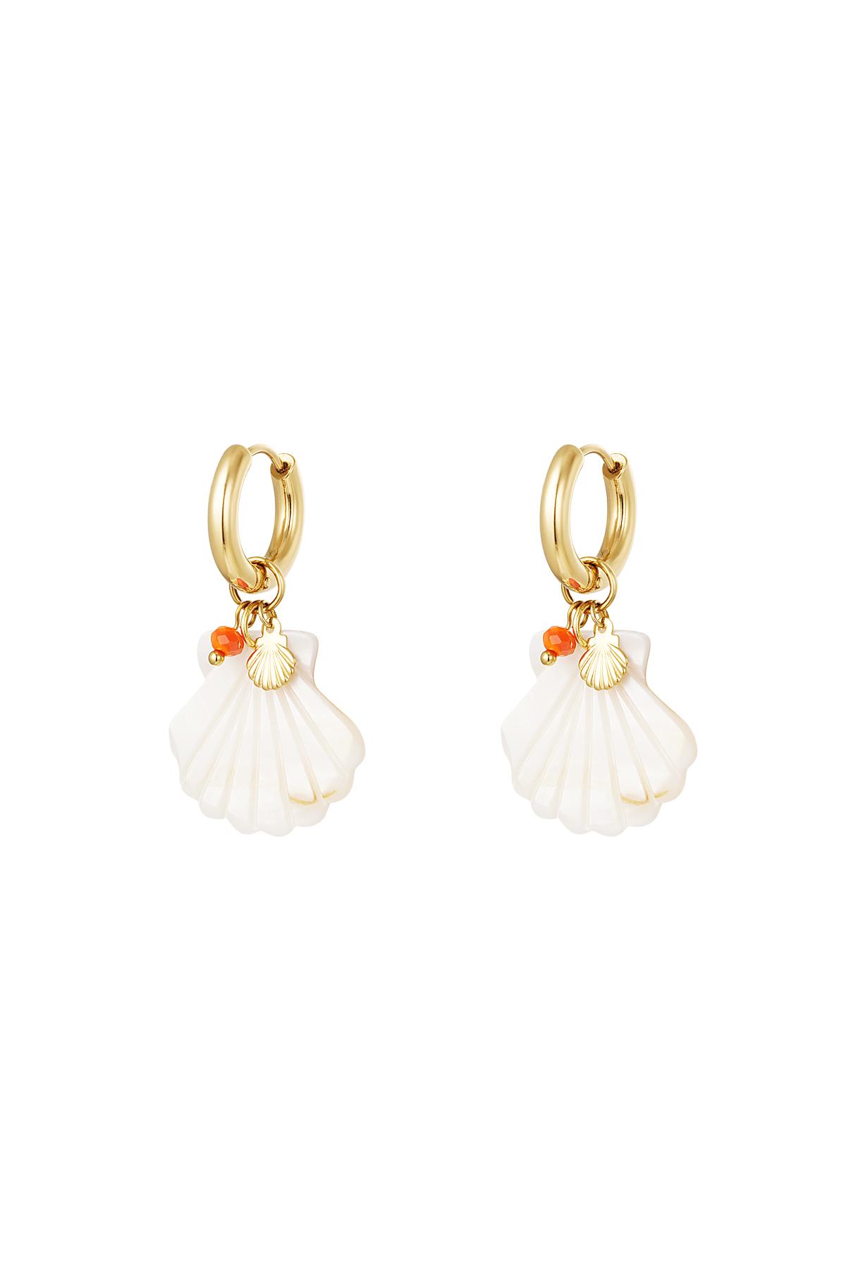 Boucles d'oreilles coquillage - Collection Plage Acier inoxydable h5 