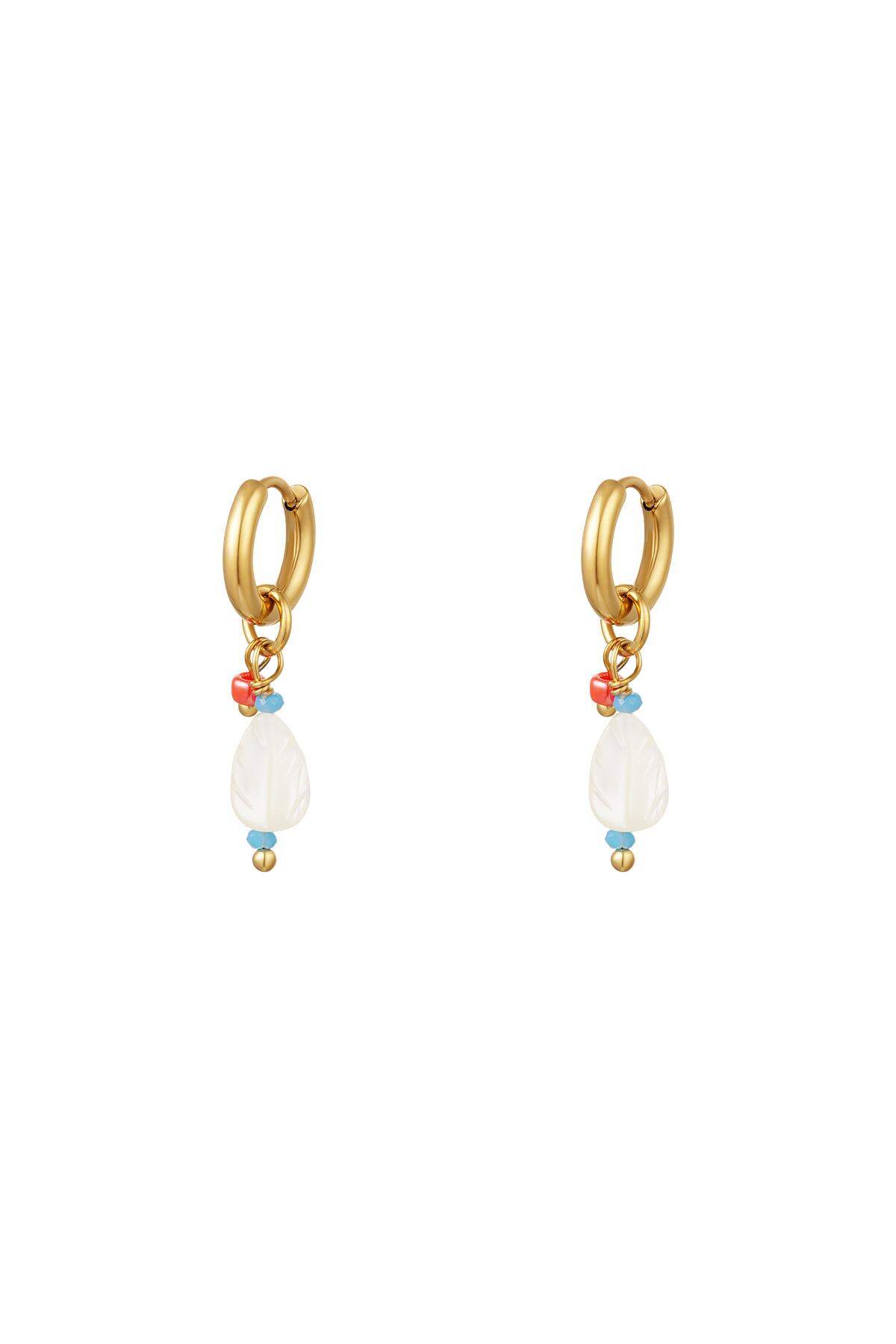 Feather earrings - Beach collection Gold Color Stainless Steel