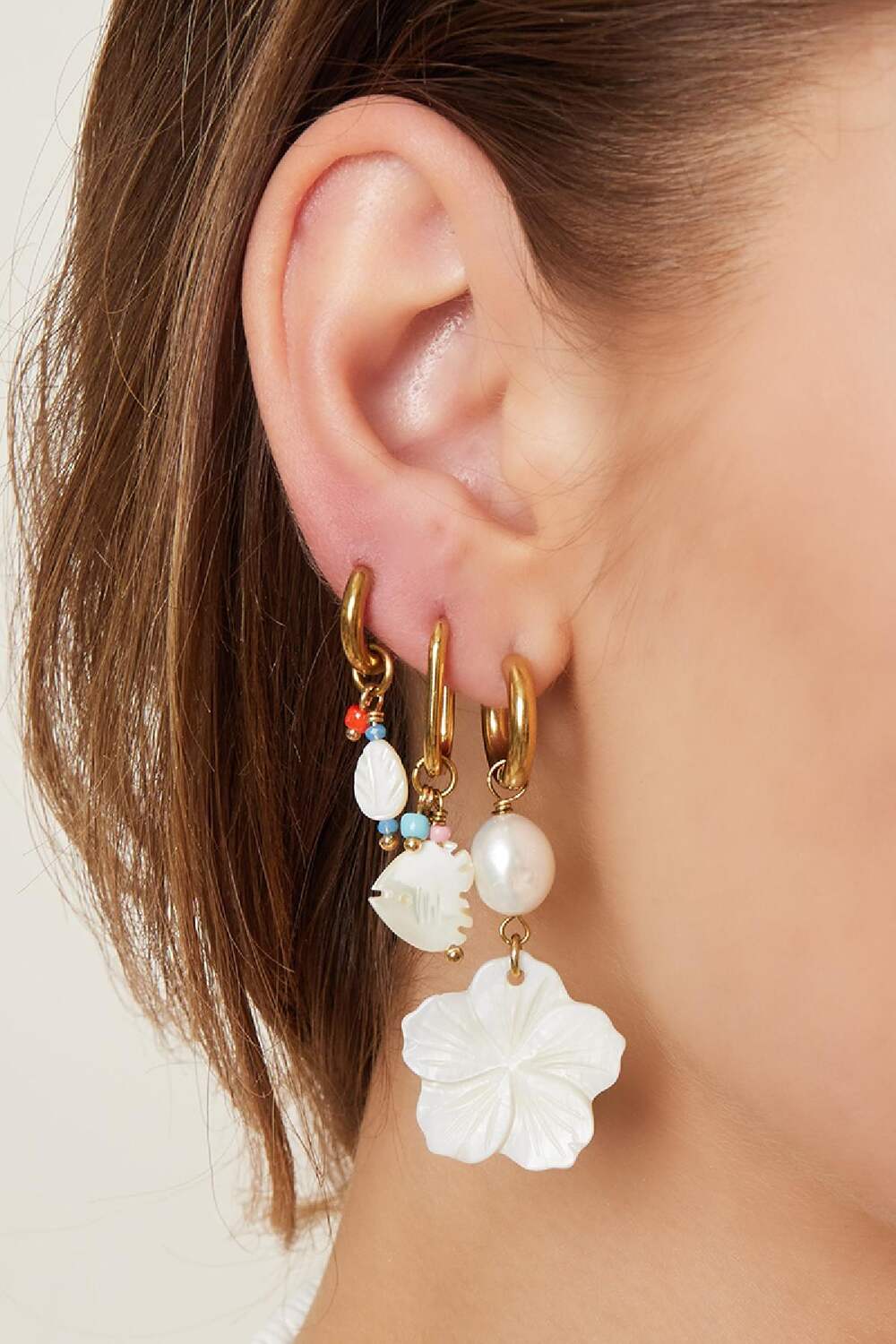 Feather earrings - Beach collection Gold Color Stainless Steel h5Picture3