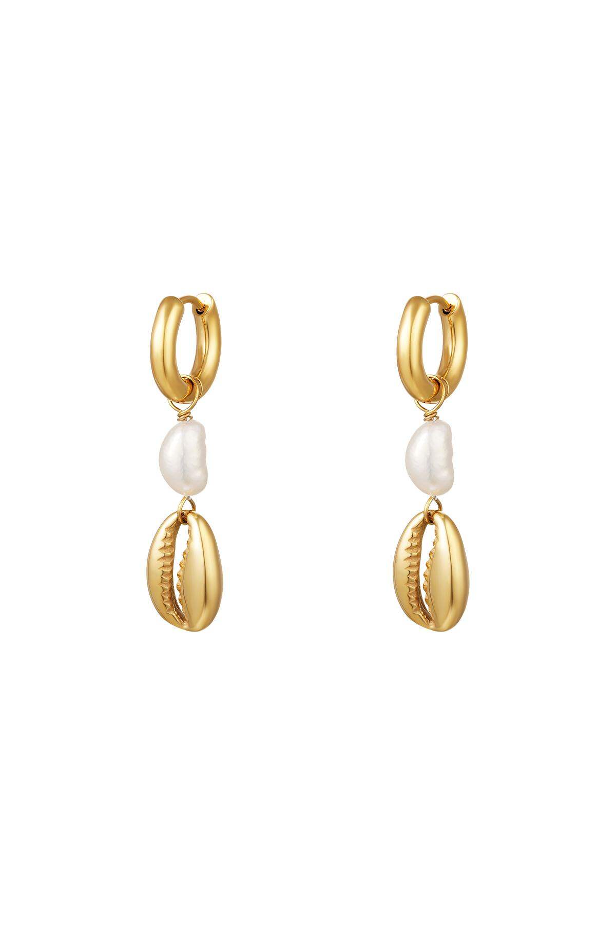 Orecchini di perle - Collezione Beach Gold Stainless Steel 