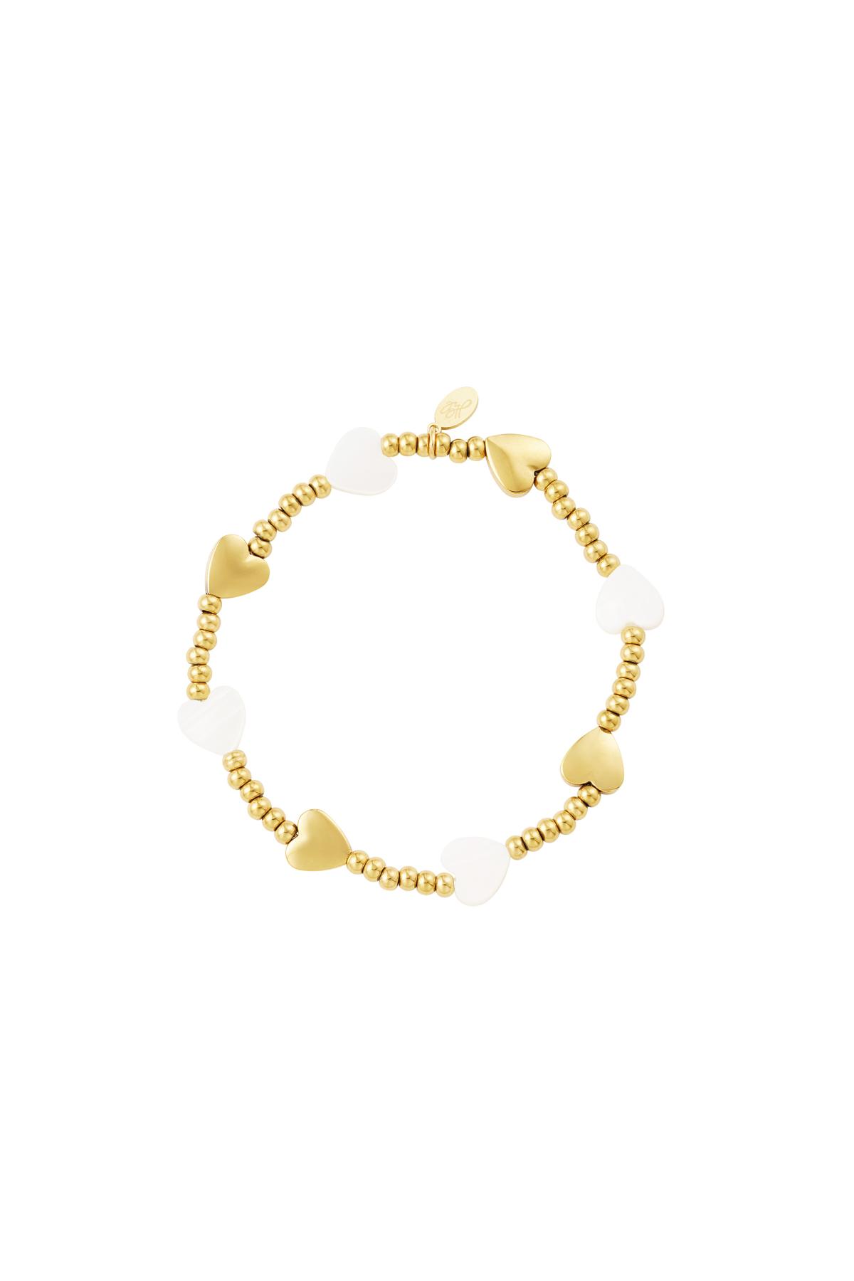 Bracciale con cuori d'amore - Collezione Beach Gold Stainless Steel 