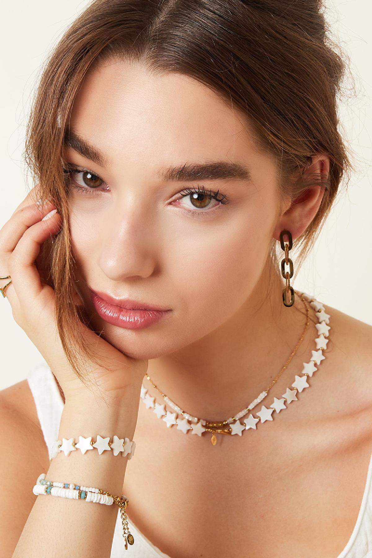 Star bracelet - Beach collection White Gold Color Sea Shells 2