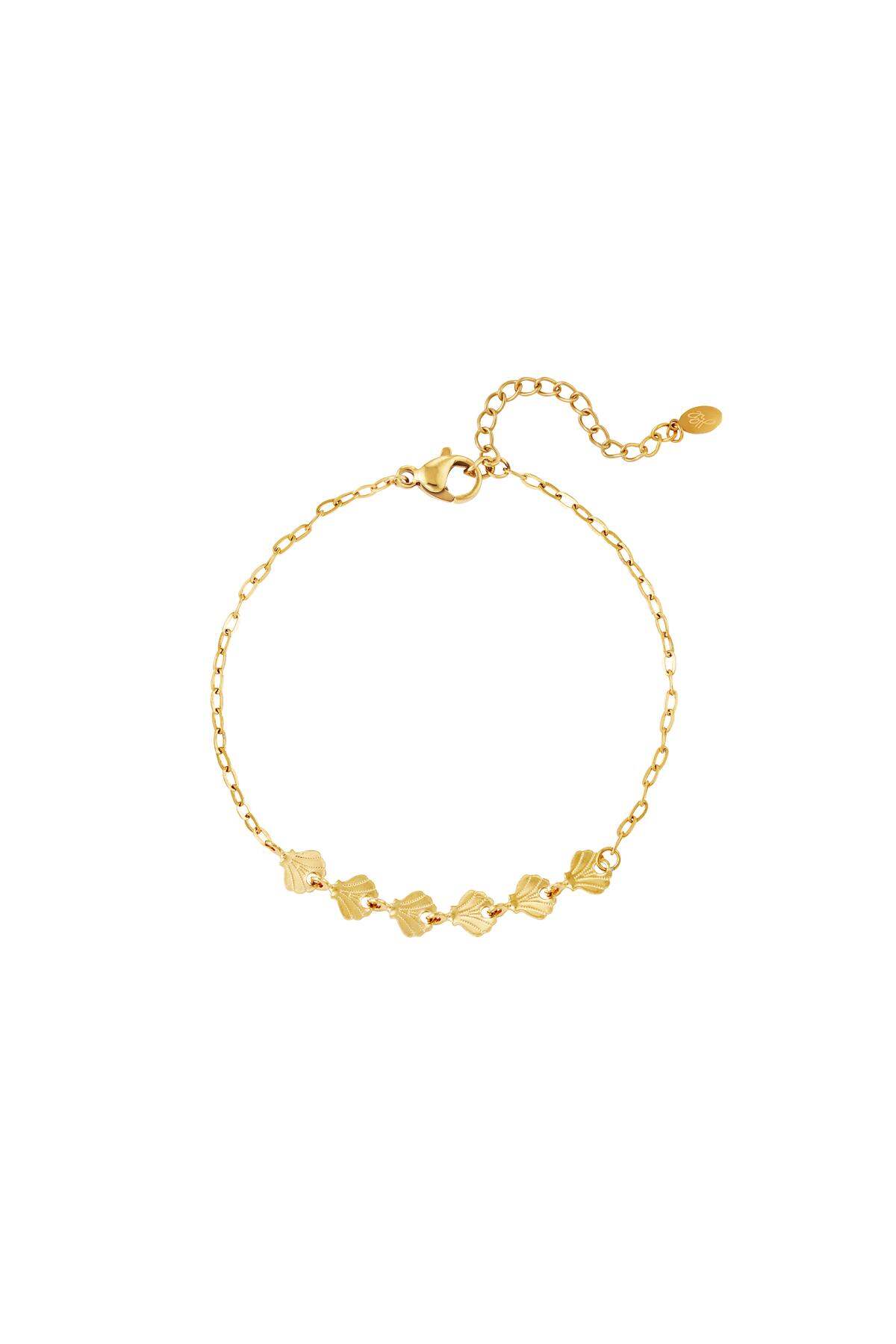 Zeeschelp armband - Strandcollectie Goud kleur Stainless Steel 